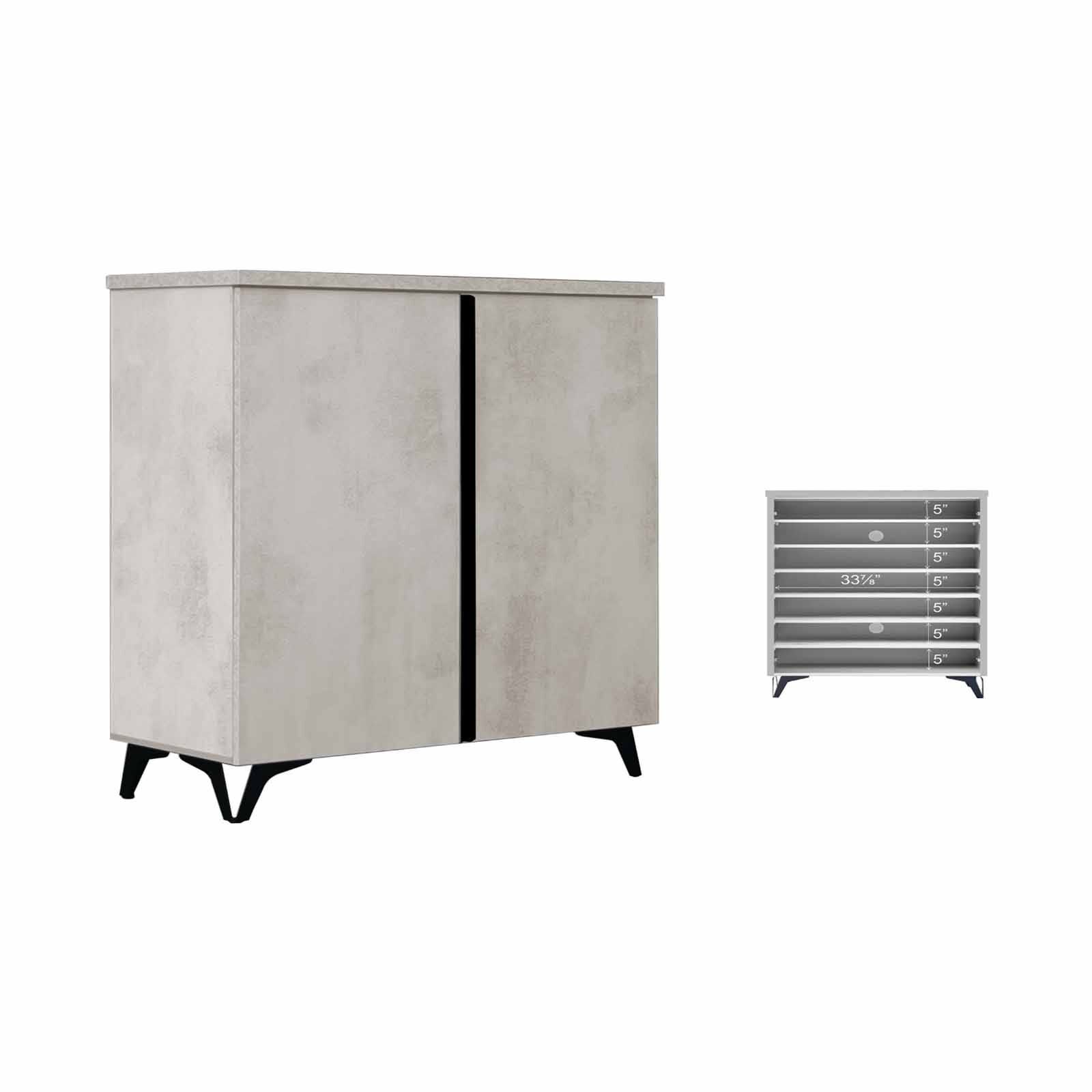 SMARTBOX Shoe Cabinet (solid Plywood) MAXI GREY
