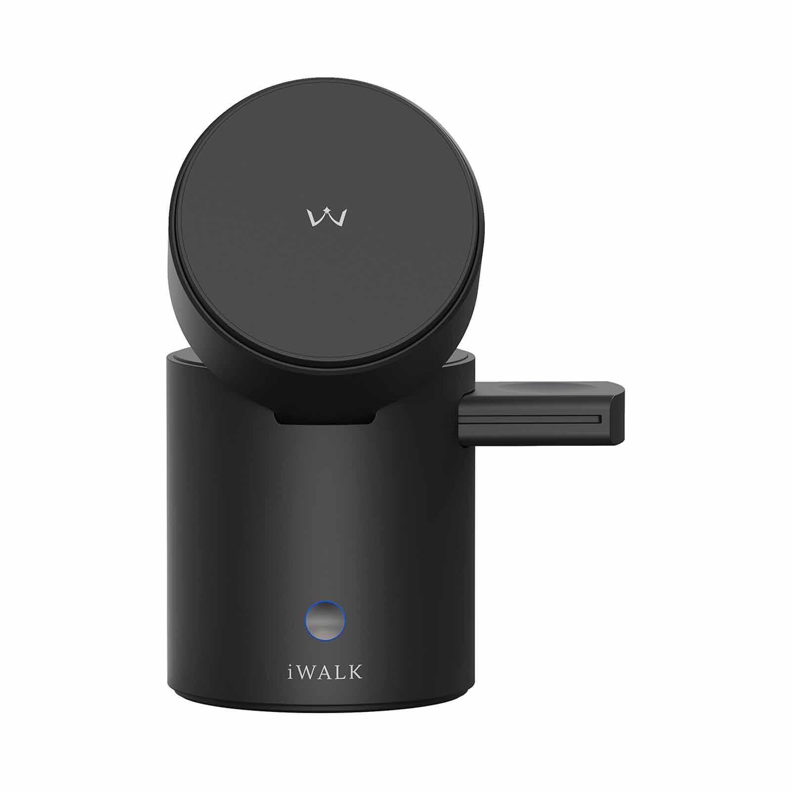 IWALK Power Stand 10000 Qi2 3-in-1 Wireless Charger Black With Auto Rotation MXS006-001A-image 1