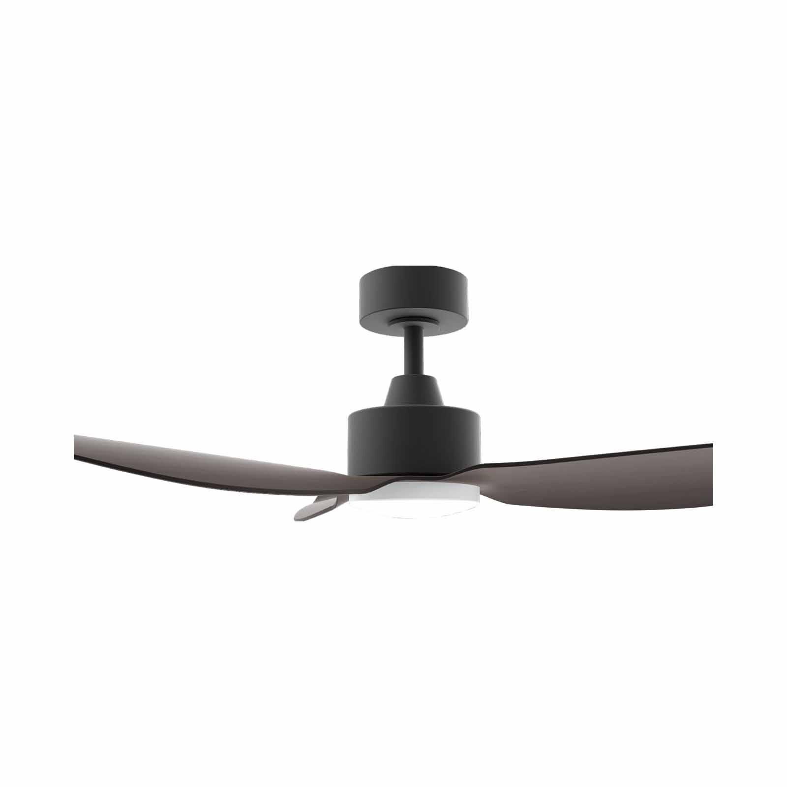 EUROPACE 46 In Dc Motor Ceiling Fan (down Rod) With Light - Black/ Dark Wood ECF46R - BLDW-CG-image 2