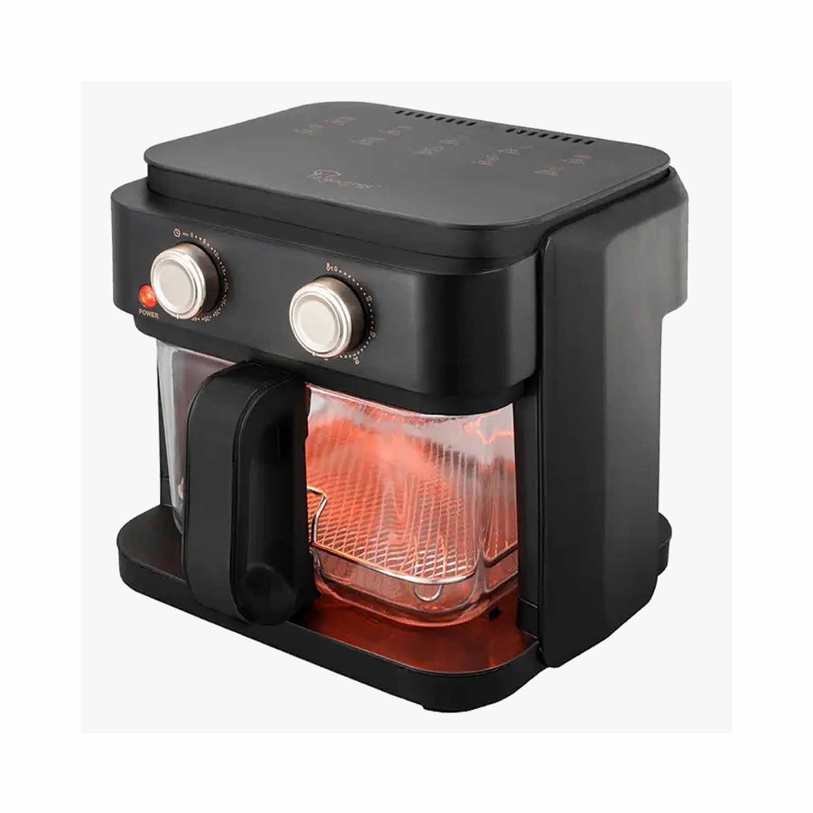 LA GOURMET Glass Air Fryer (5.5l) - Matt Black LGELAF428950-image 2
