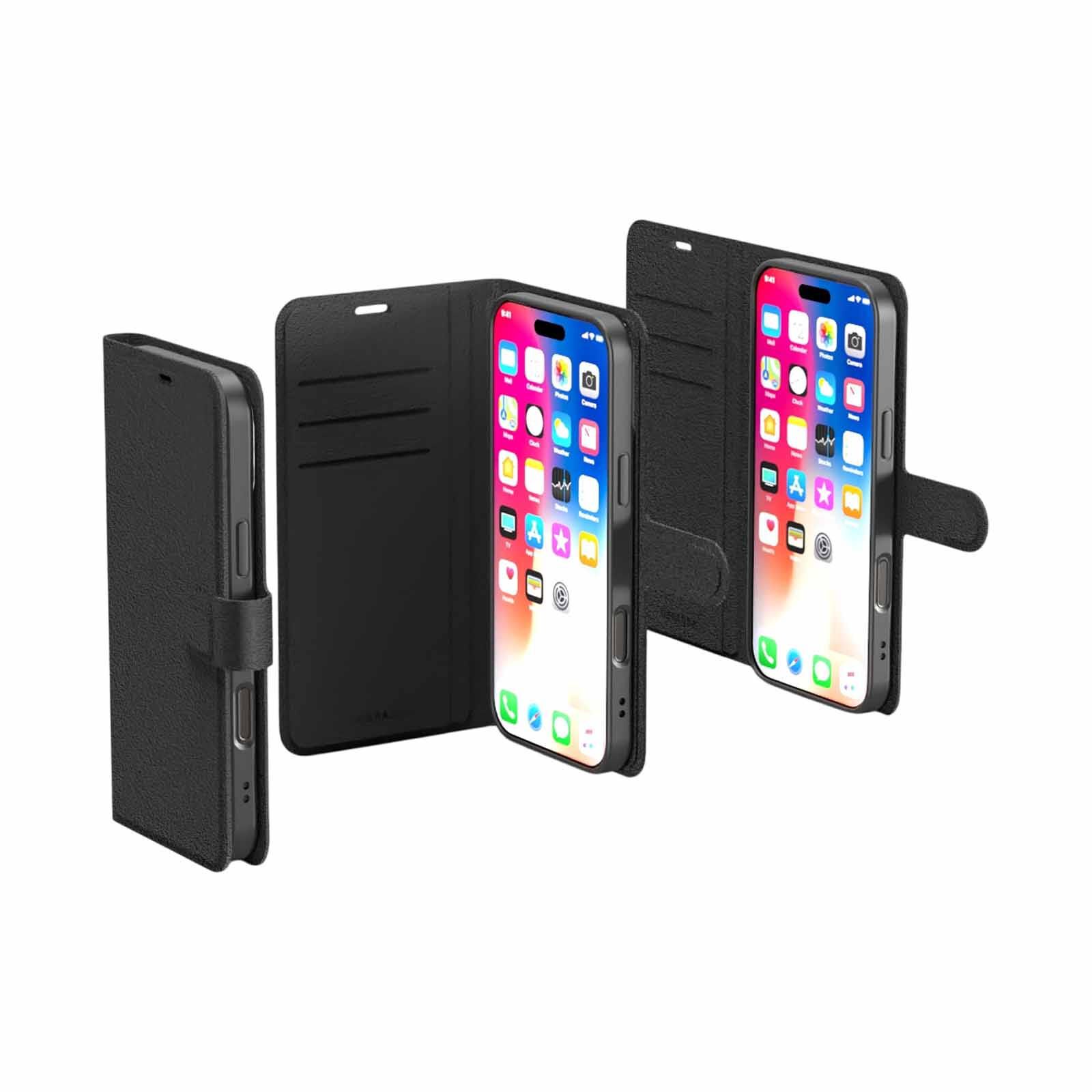 N.BRANDZ Folio Leather Wallet Case For Iphone 17 Pro Max-black N-FOLIO-IP17PM-BK-image 4