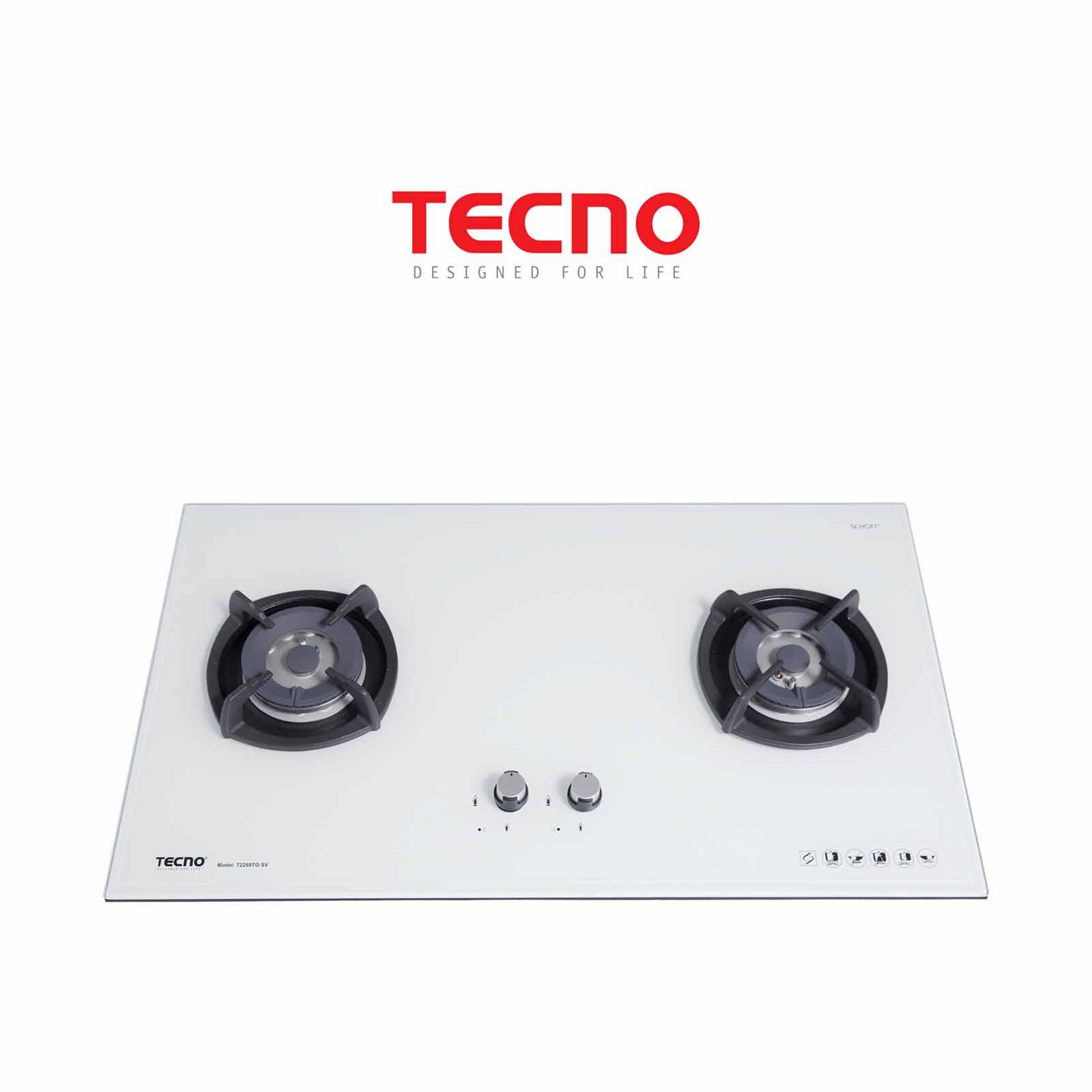 TECNO 90cm 2 Burners Glass Hob (exclude Installation) T 2288TGSV OW