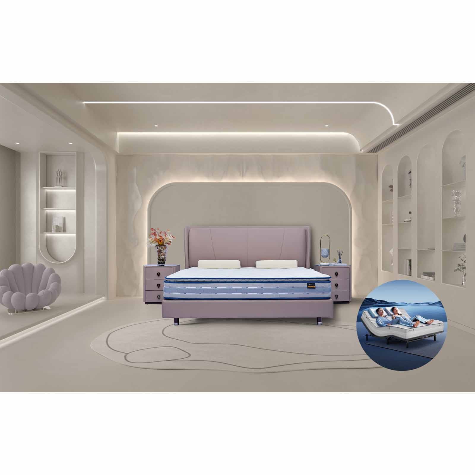 DERUCCI Queen Size Philips Bedframe + Smart Adjustable Bed Base BOC1-018 + BOS1-002-image 1