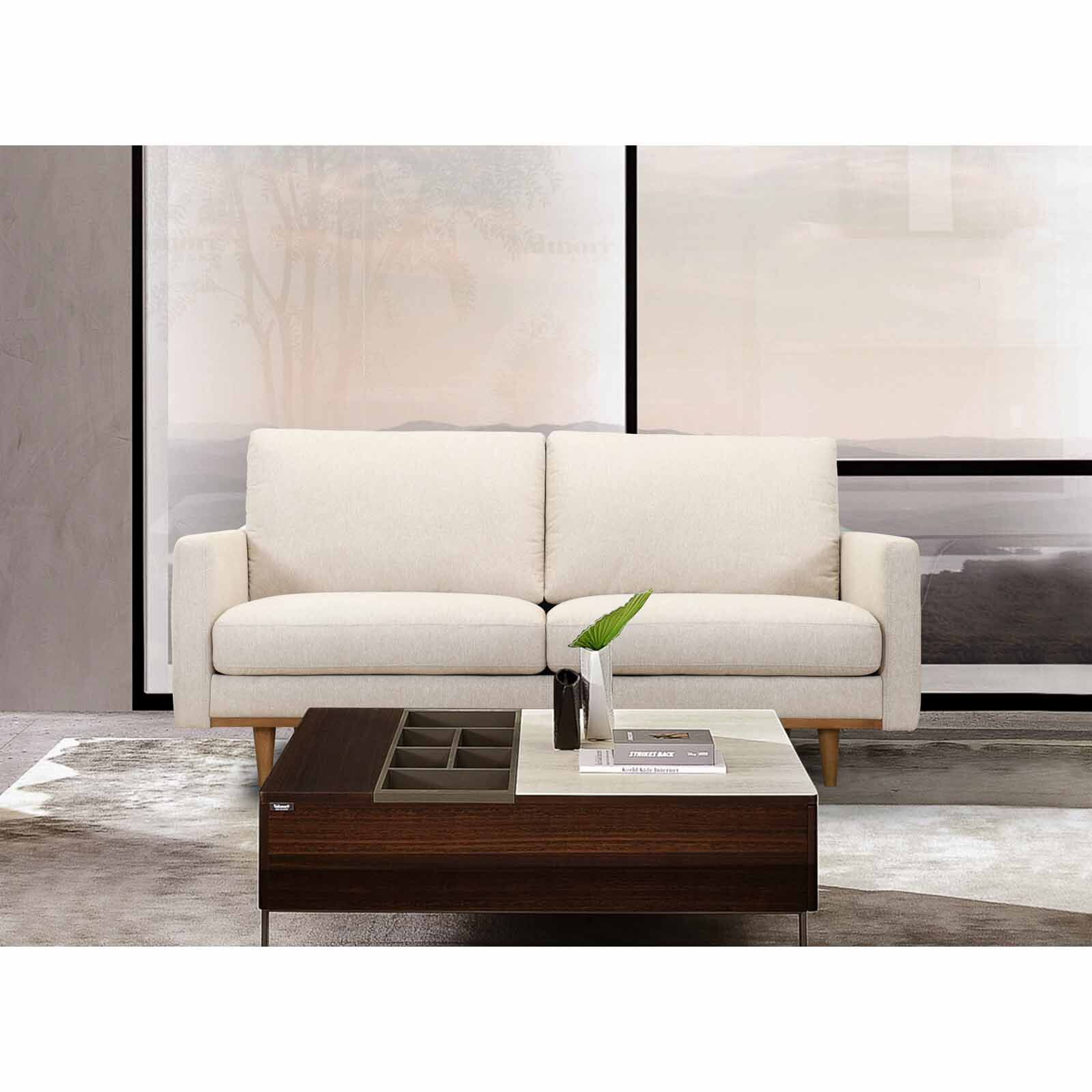MUZE 3 Seater (fab) Light Beige Fabric Sofa MIKA-image 5