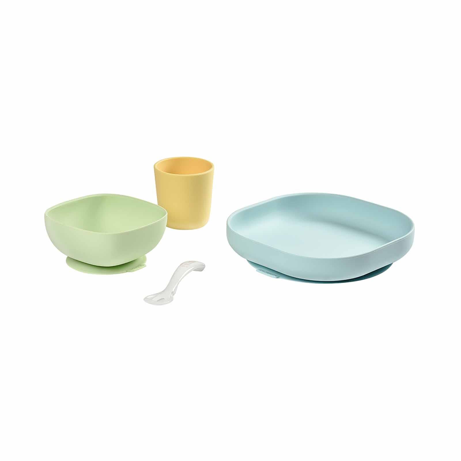 BEABA Suction Meal Set - Yellow (online) SILICONE-image 1
