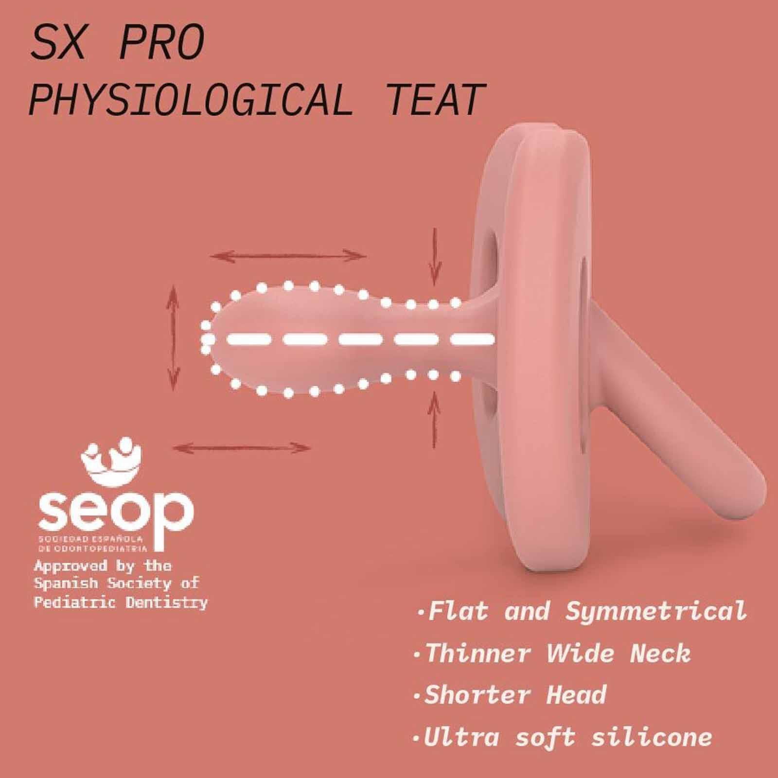 SUAVINEX Smoothie Ultra Light All Silicone Soother With Sx Pro Physiological Teat 6-18m - Colour Essence Nude SMOOTHIE ULTRA LIGHT-image 2