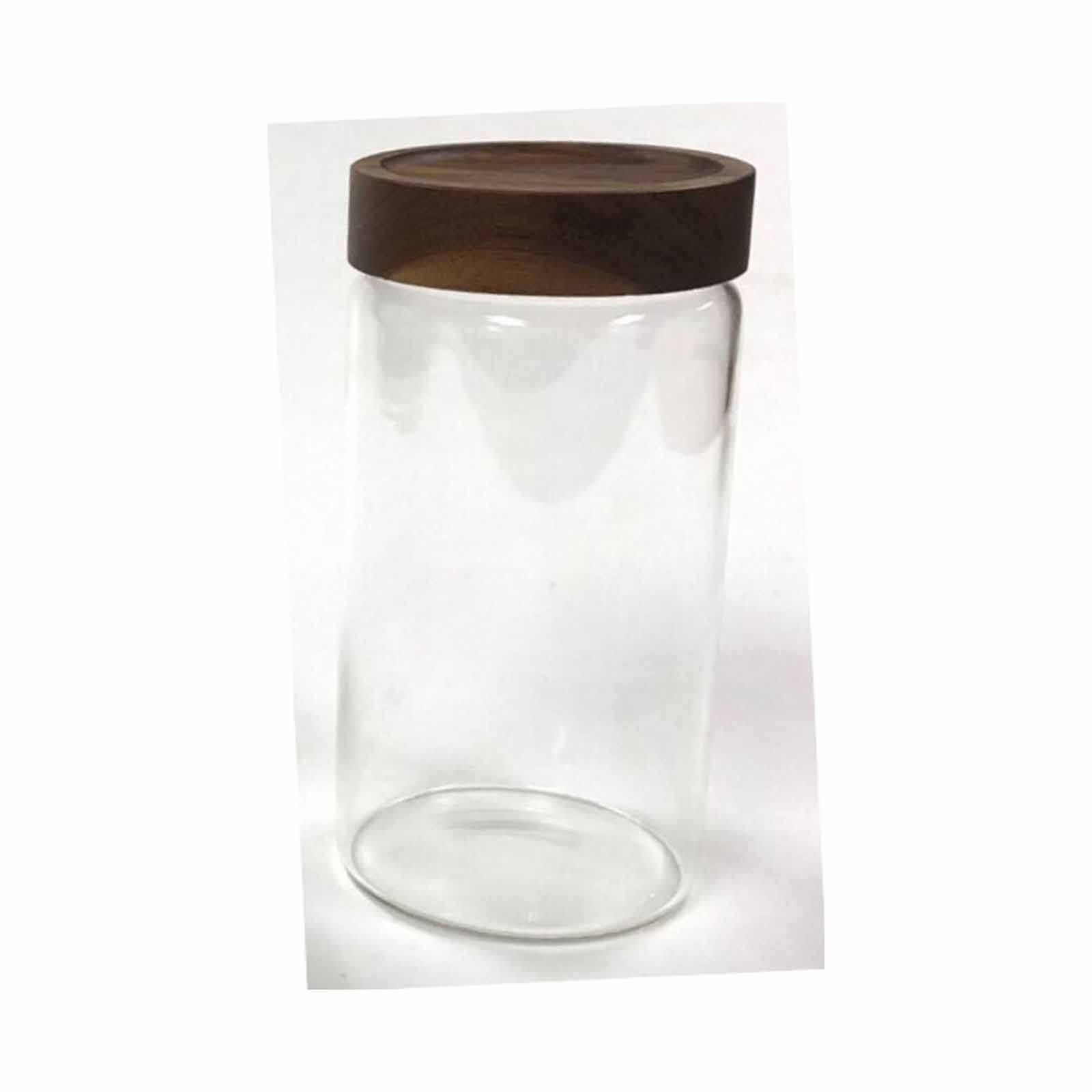 ELEMENTAL High Borosilicate Glass Storage Jar With Acacia Lid (1300ml) 23FDD-1020