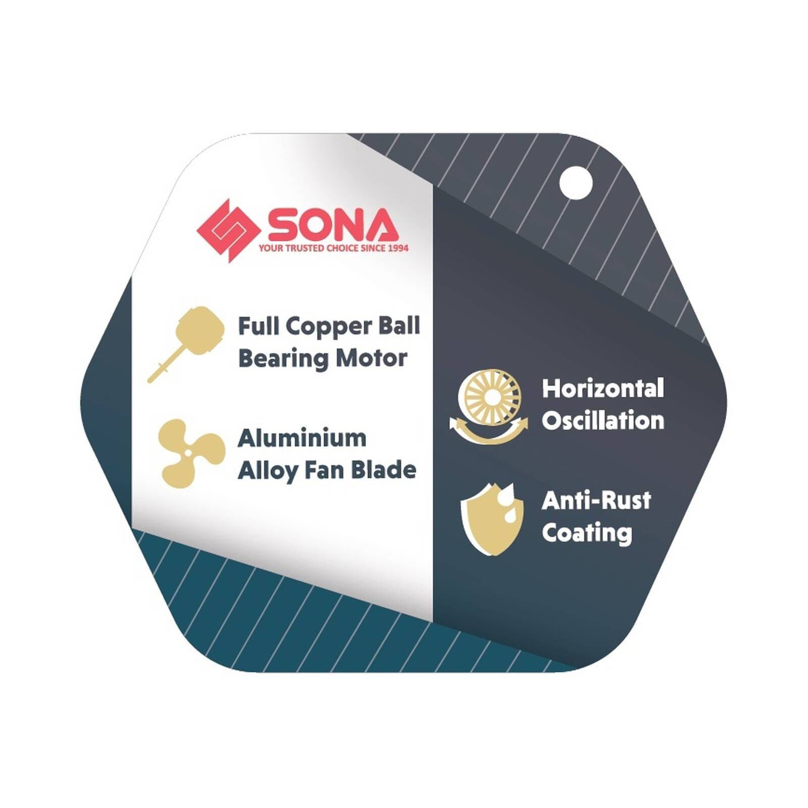 SONA 10 In Desk Fan -black SPO600-image 4