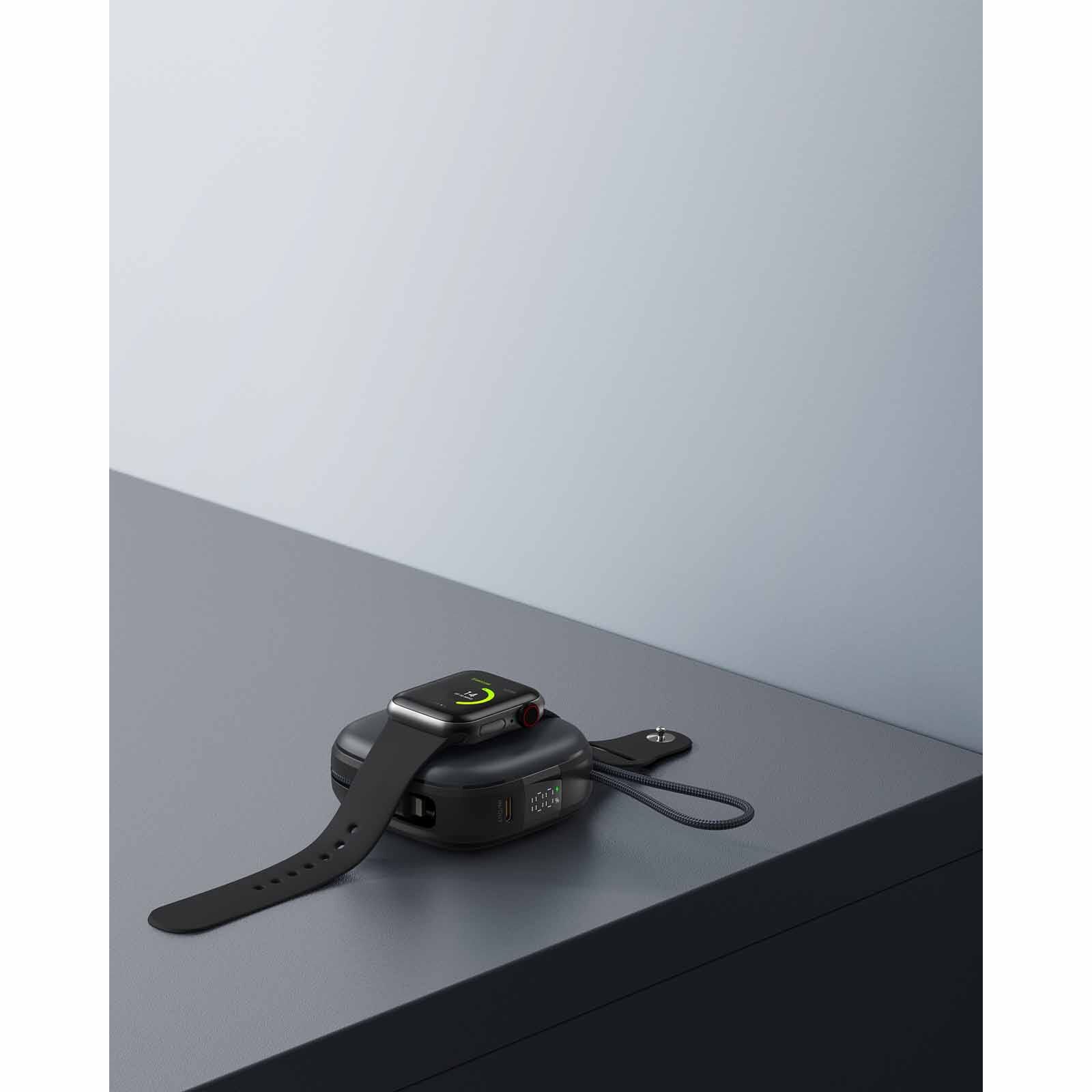 MAZER 10,000mah Qi2 Compatible 15w With Built-in Usb-c+lightning Cables, Apple Watch, Pd20w, Power Bank-bl M-MAGLINK18I-BG-image 9
