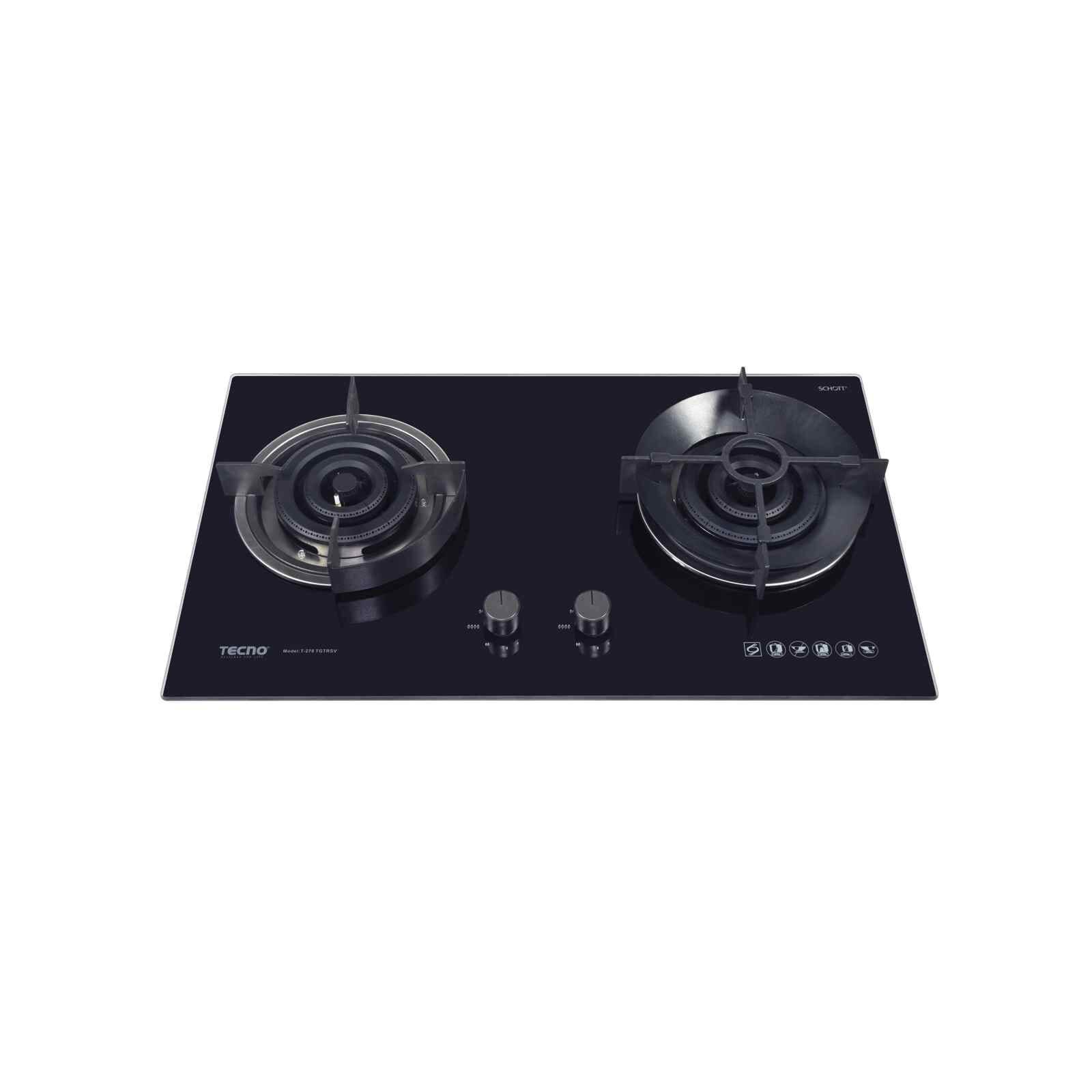 TECNO 2 Burner Glass Hob 78cm (exclude Installation) T 278TRSV