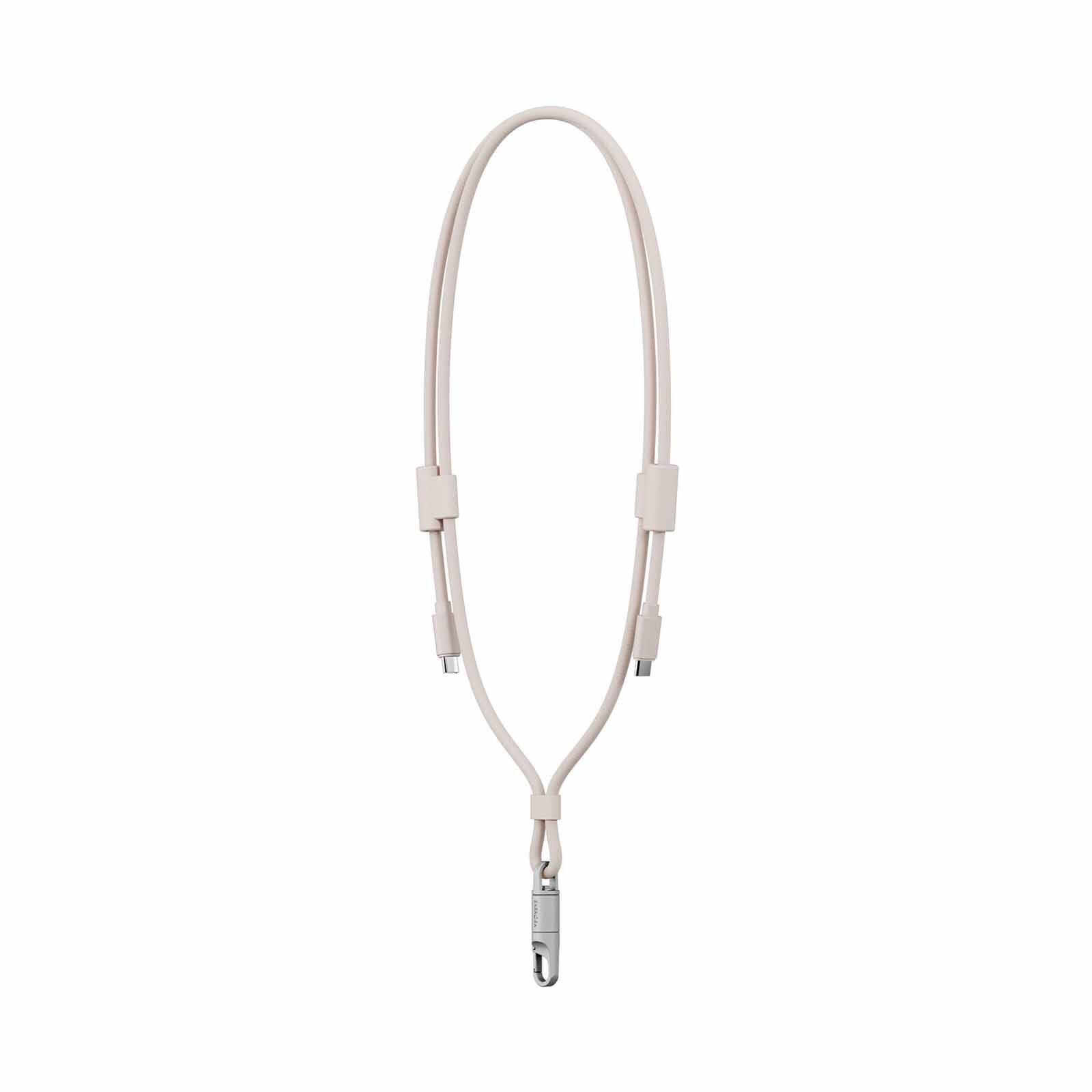 ENERGEA Lasso Lanyard C-c Cable 480mbps, 240w With Lanyard Card 1.5m -sand CBL-LASS-SND150-image 1