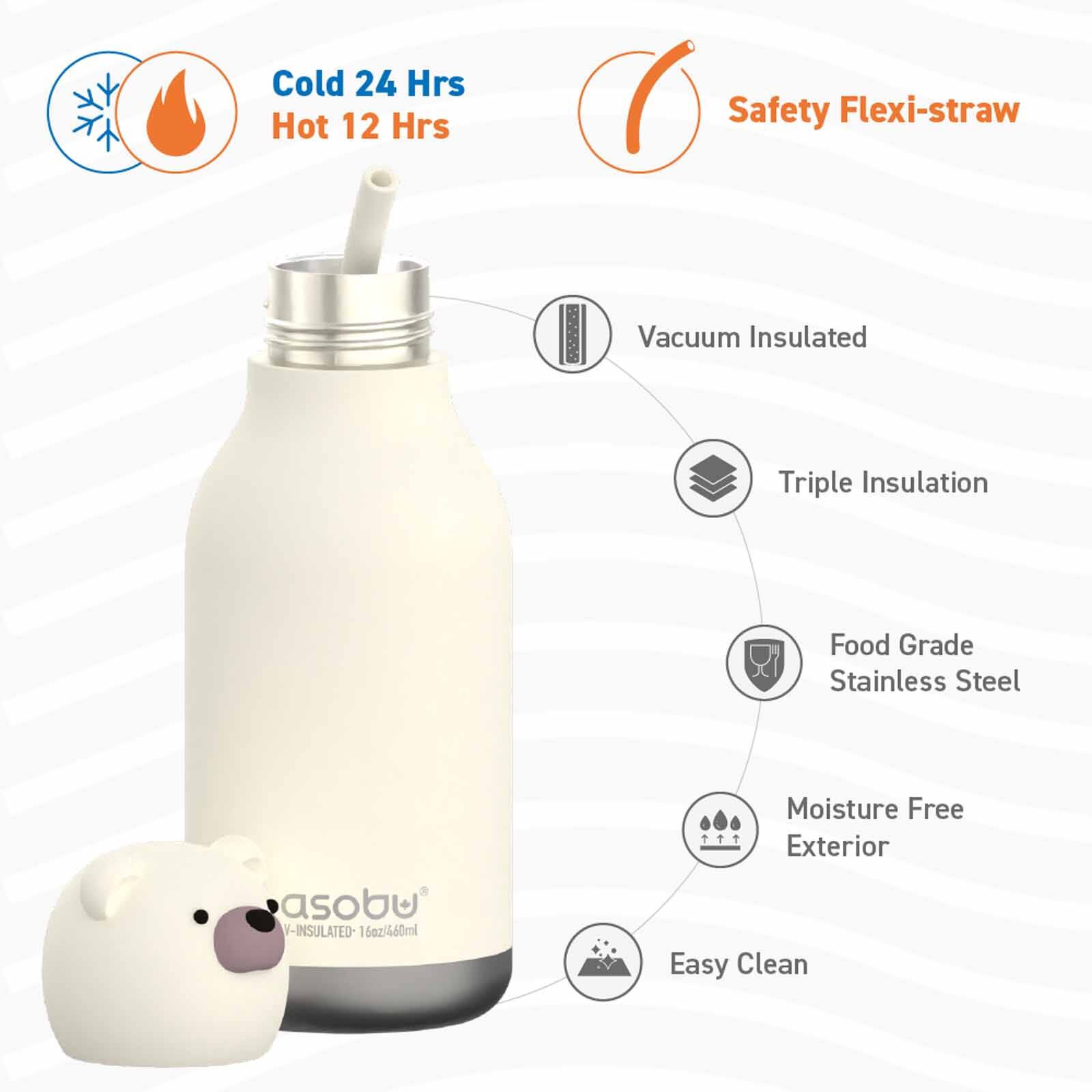 ASOBU Bestie Insul S/s Water Bottle (bear W/brush) ASBV05460-image 5