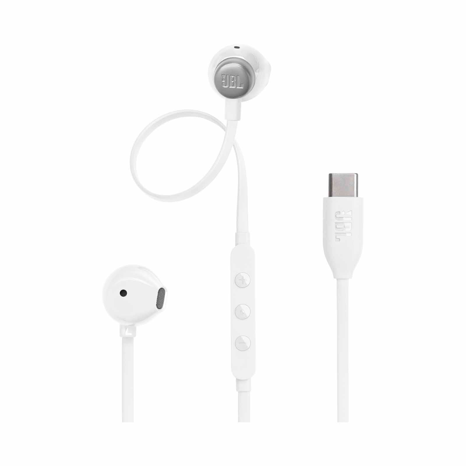 JBL Wired Hi-res Earbud Headphones TUNE 305C USB-C WHITE-image 2