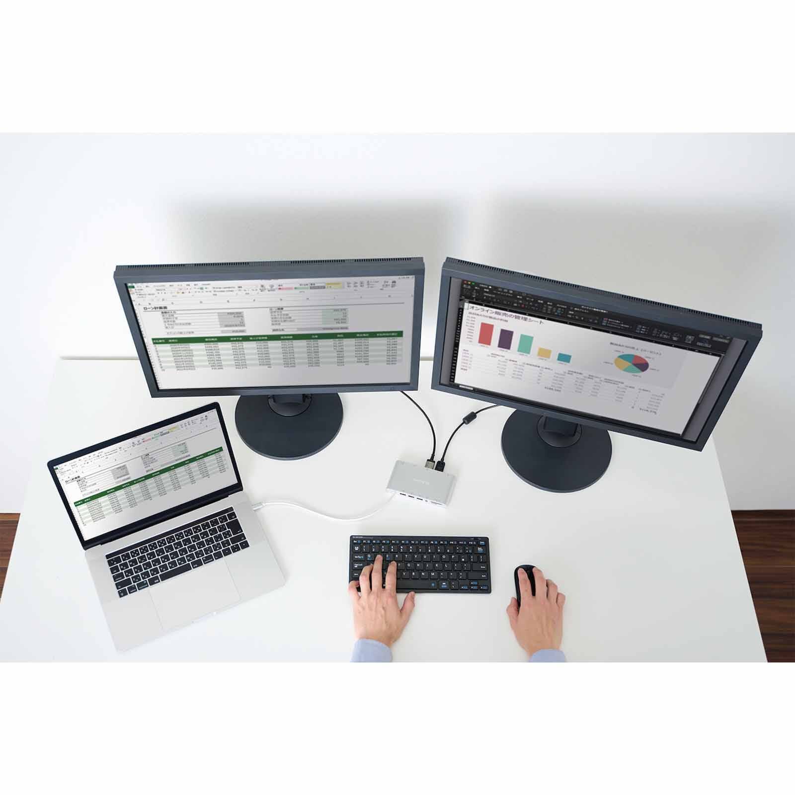 ELECOM 11 In 1 Docking Station Hdmi/dp/vga/3x Usb3.2(gen 1)/lan Port/sd & Micro Sd Pd100w DST-C28SV-image 8