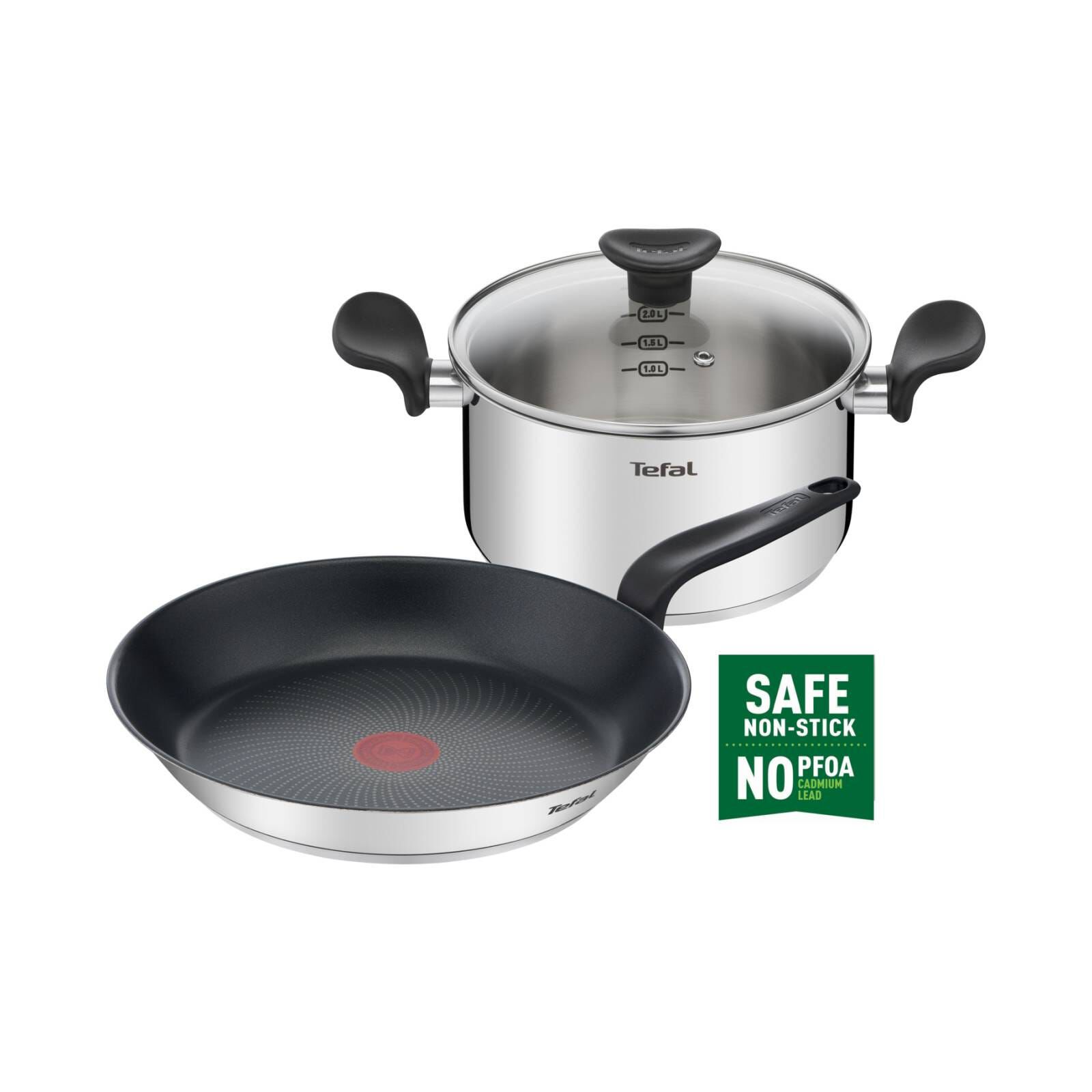 TEFAL Stainless Steel 2 Pcs Set E3092s E3092S-image null