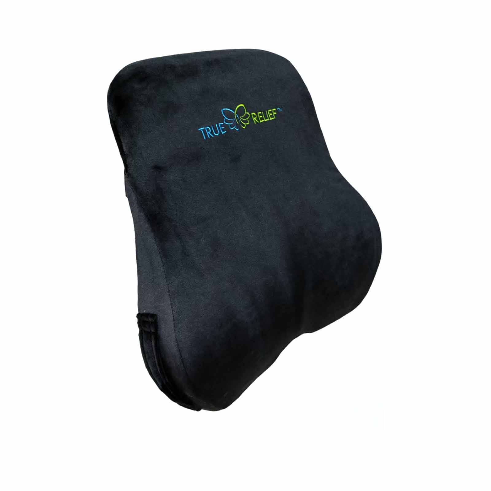 TRUE RELIE Ortho-memory Foam Back & Lumbar Support Cushion - Relax Black TRBLS-RBLK-image null