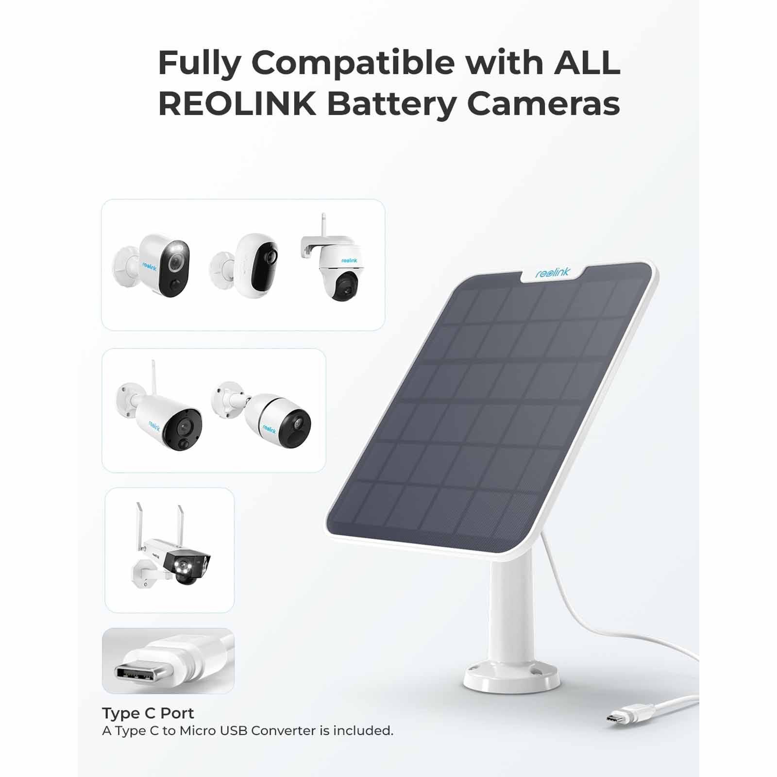 REOLINK Reolink Solar Panel 2 White 6w With 4m Type-c Connection Cable For Reolink Battery/solar Cameras SP2-W-image 10