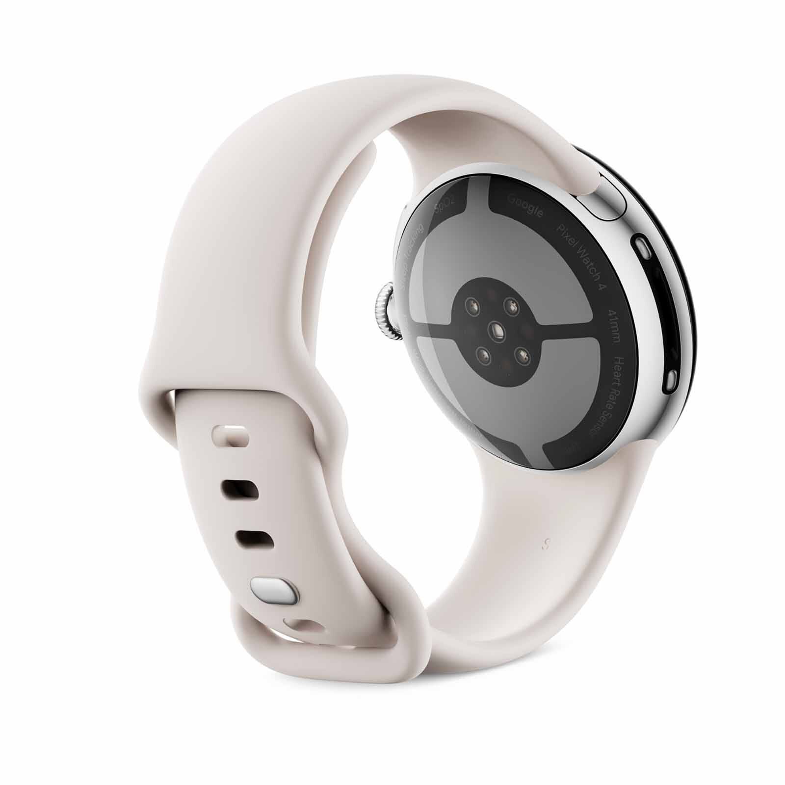 GOOGLE Pixel Watch 4 45mm Wifi Polished Silver Aluminum Case/porcelain Active Band GA09308-US-image 2