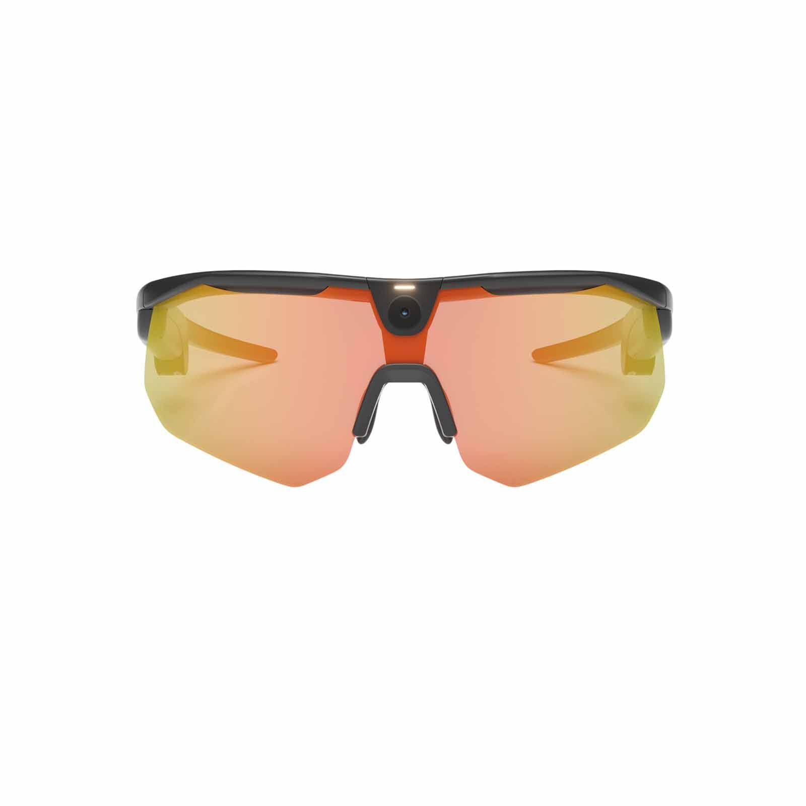 BLEEQUP Ranger Ai Sports Camera Glasses (black Frame) Standard Orange Red Lens CGQ542A0-image 1