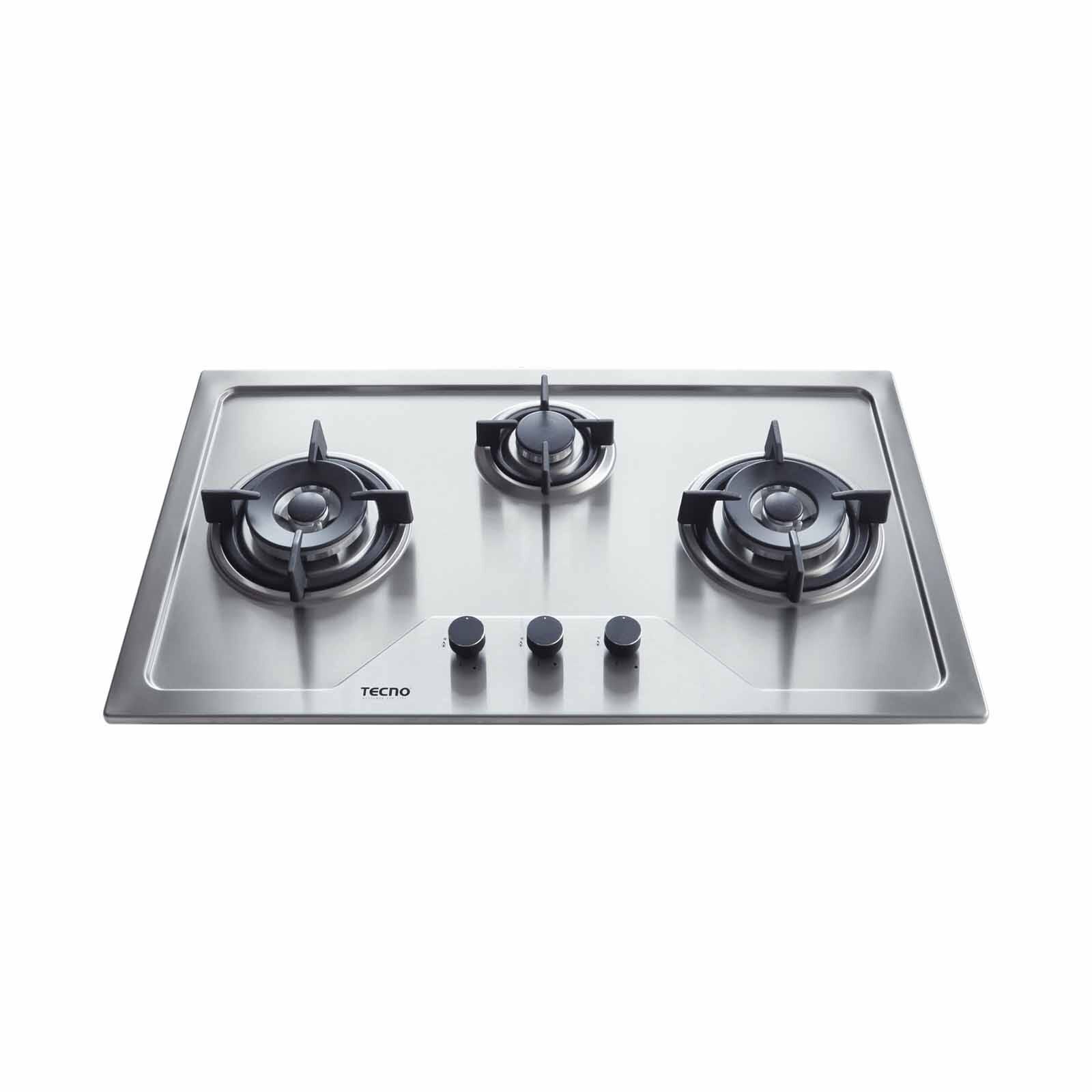 TECNO 86cm 3 Burners Stainless Steel Hob (exclude Installation) TS 8633TRSV