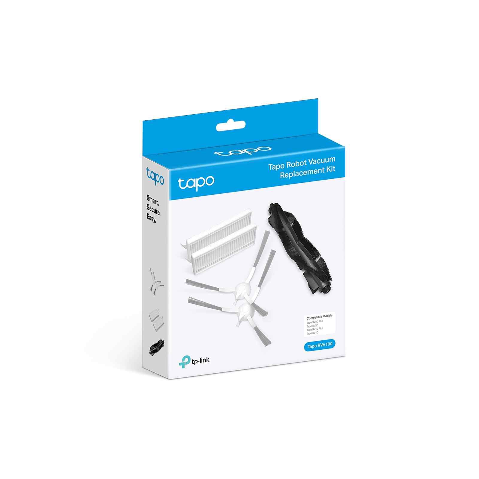 TP LINK 1 Main Brush +2side Brushes +2 Hepa Filter RVA100-image 2