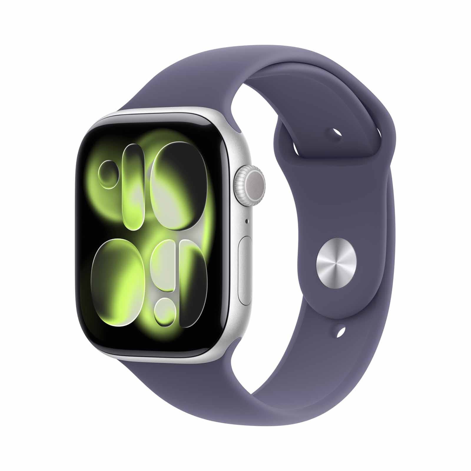 APPLE Watch Series 11 Gps + Cellular 46mm Silver Aluminium Case With Purple Fog Sport Band - M/l MFCR4X/A-image 1