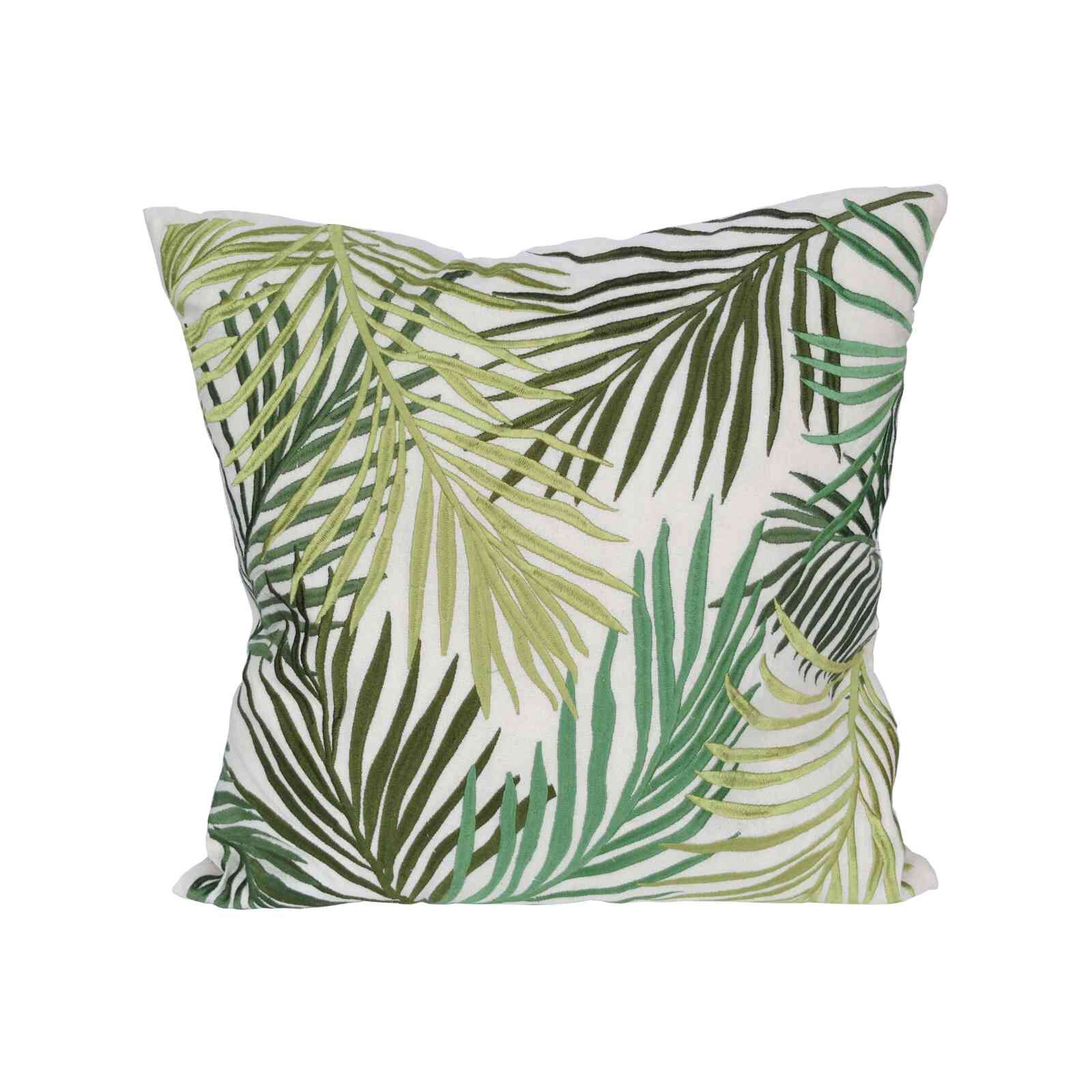 Embroidered Cushion W/ Feather Fill 46 X 46 X 15cm PALMETTO