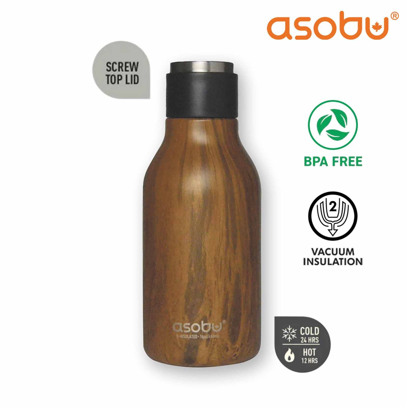 ASOBU Urban Water Bottle Wood 460ml ASBV24WD-image 2