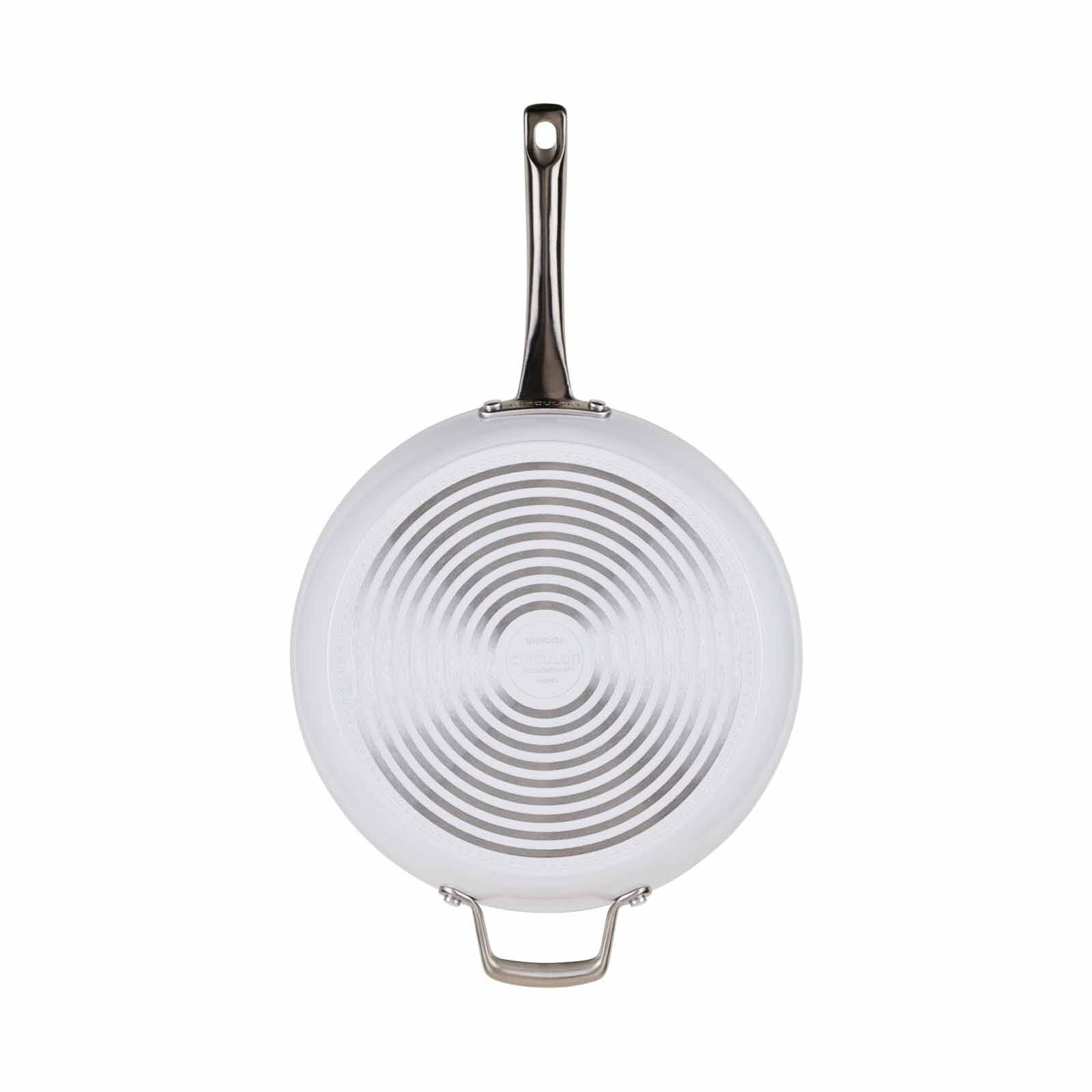 CIRCULON Halo With Laserdefense Ceramic Nonstick 30.4cm Frypan With Helper Handle - Pearl White 16153-image 4