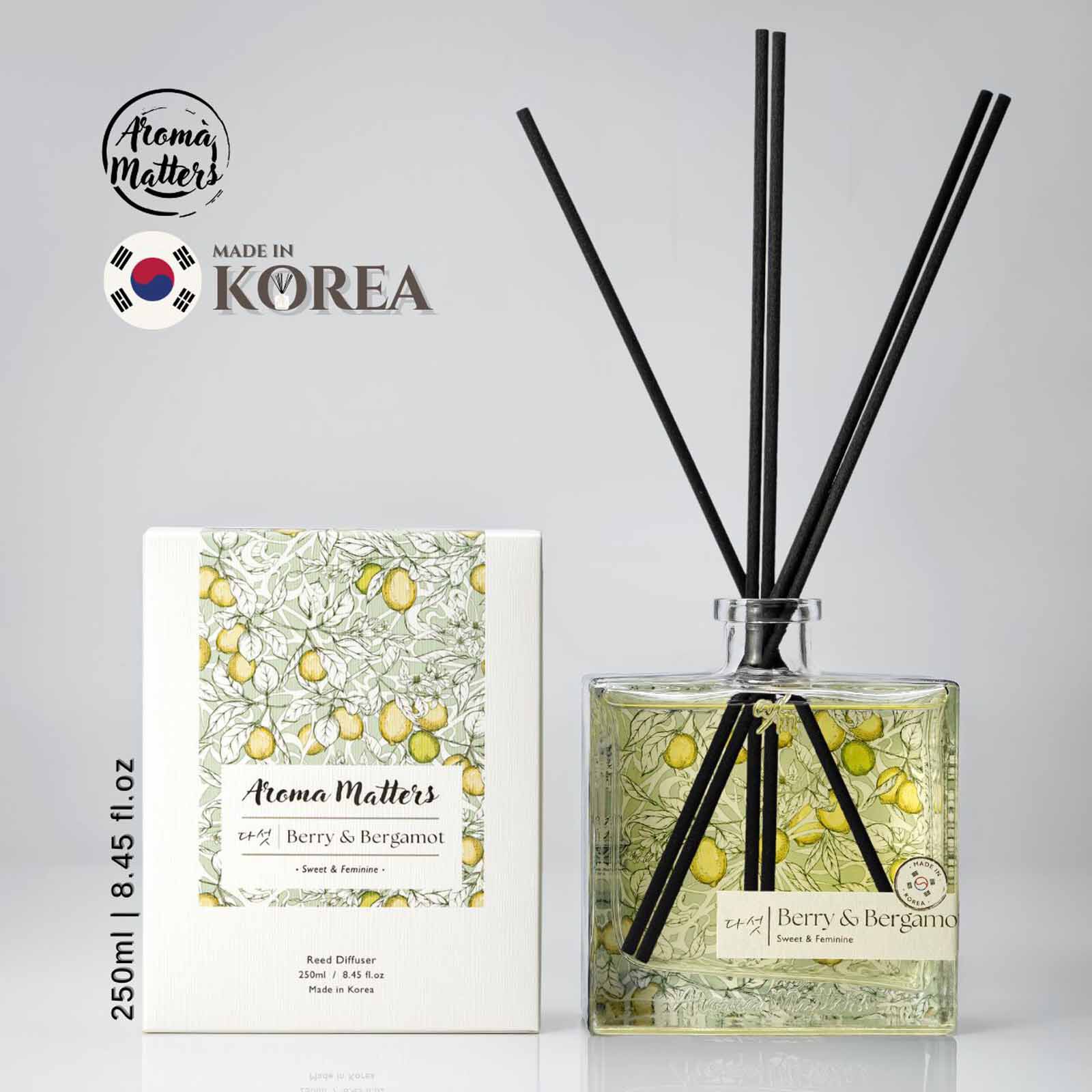 AROMA MATT Berry & Bergamot Reed Diffuser 8.45 Fl.oz (250ml) BOTTLE250-BERRY BERGAMOT-image 2