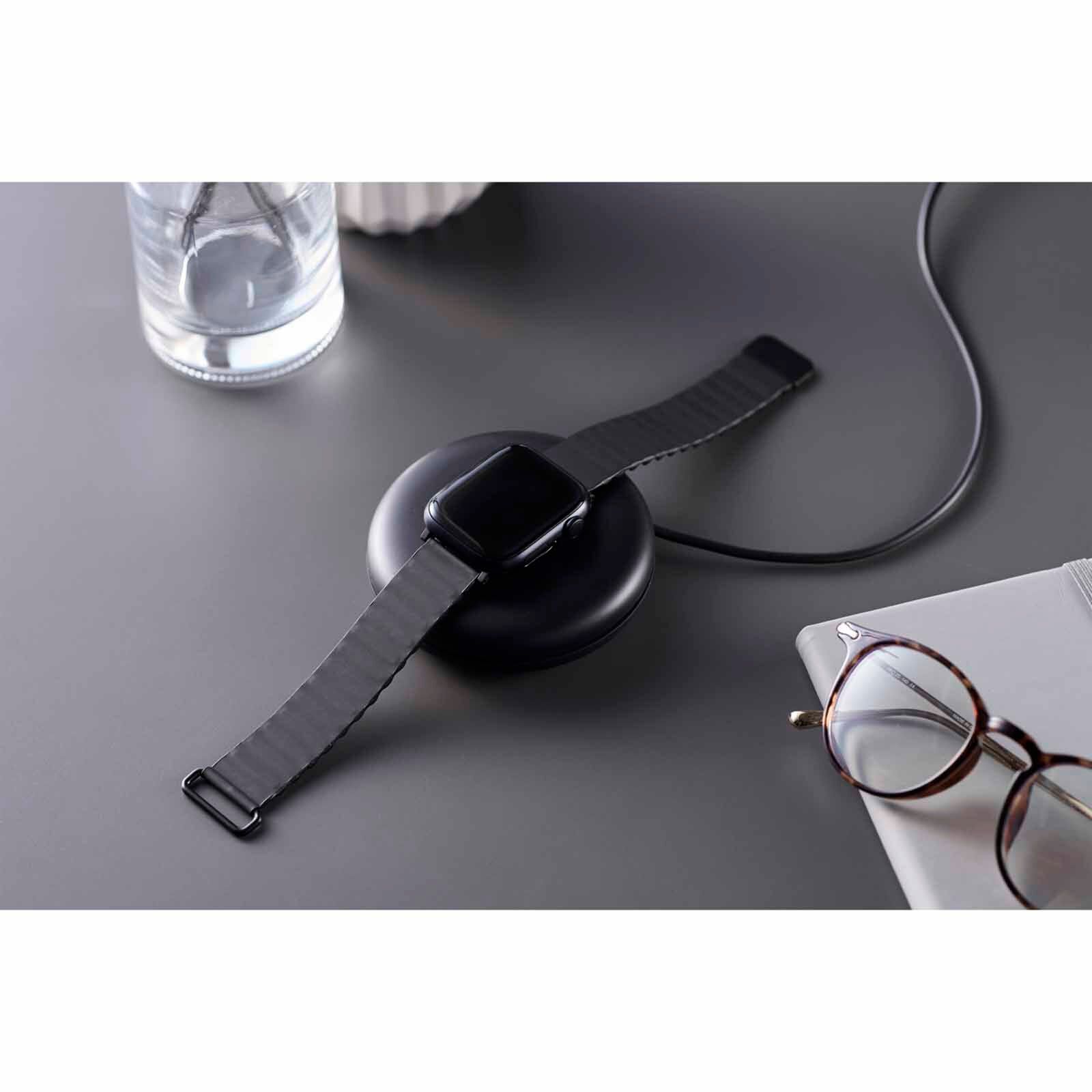 ELECOM Magnetic Soft Leather Apple Watch Band 49/45/44/42mm (black) AW-45BDLMAGBK-image 5
