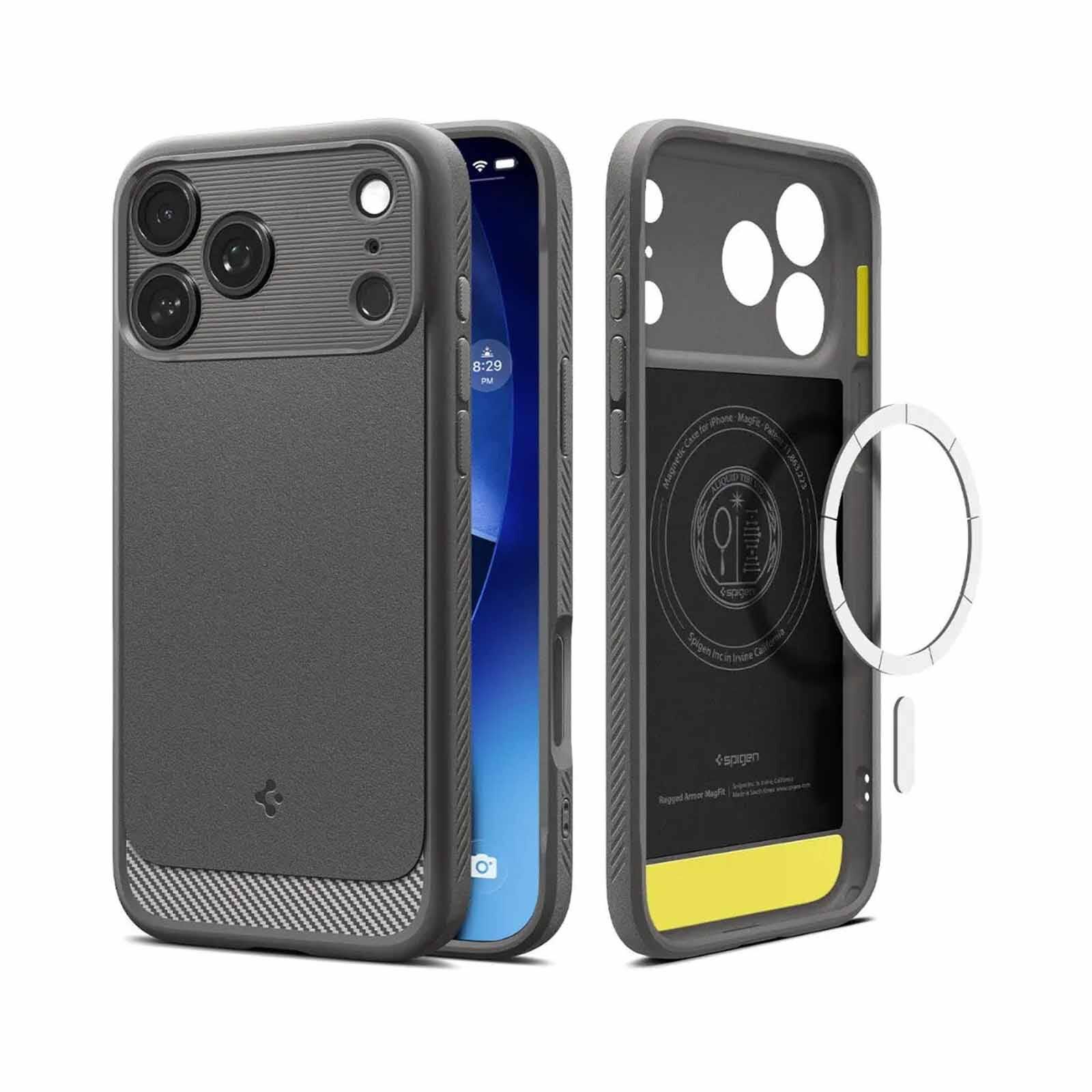 SPIGEN Iphone 17 Pro Max Rugged Armor Magfit Gray ACS10264-image 1
