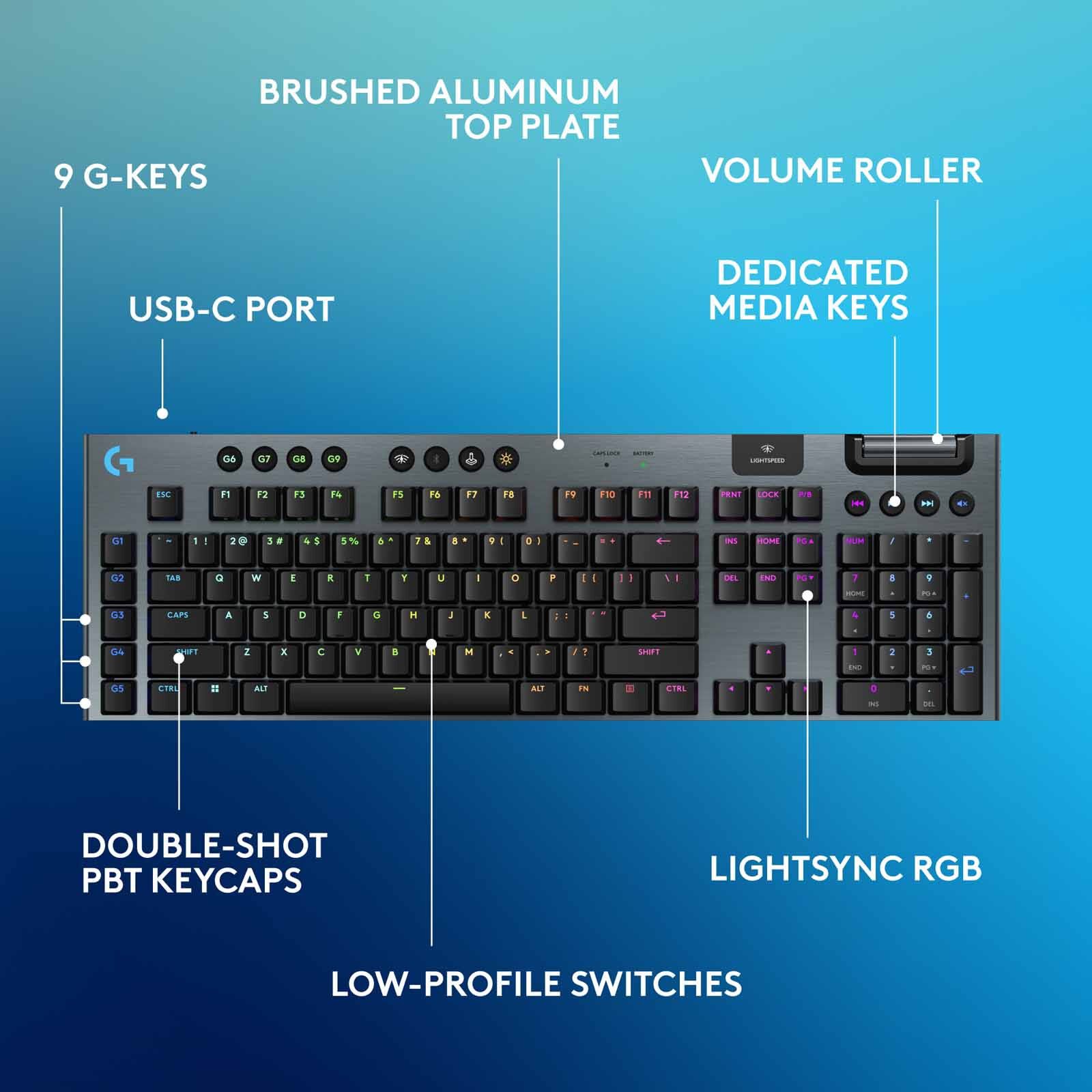 LOGITECH G915 X Lightspeed Black Keyboard Gl-tactile 920-012680-image 9