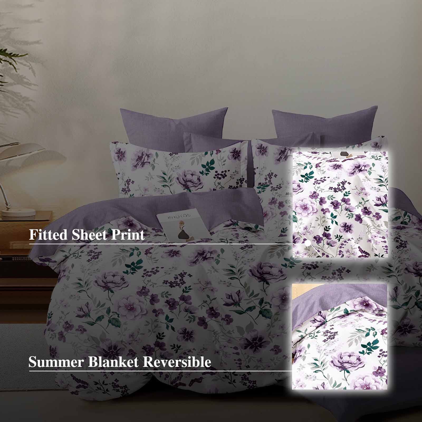 HILLCREST Hillcrest I Comfylux Printed 988tc I Amethystbloom Queen Fitted Sheet ( Oe ) 7469 - A I Q I FS I AMETHYSTBLOOM-image 4