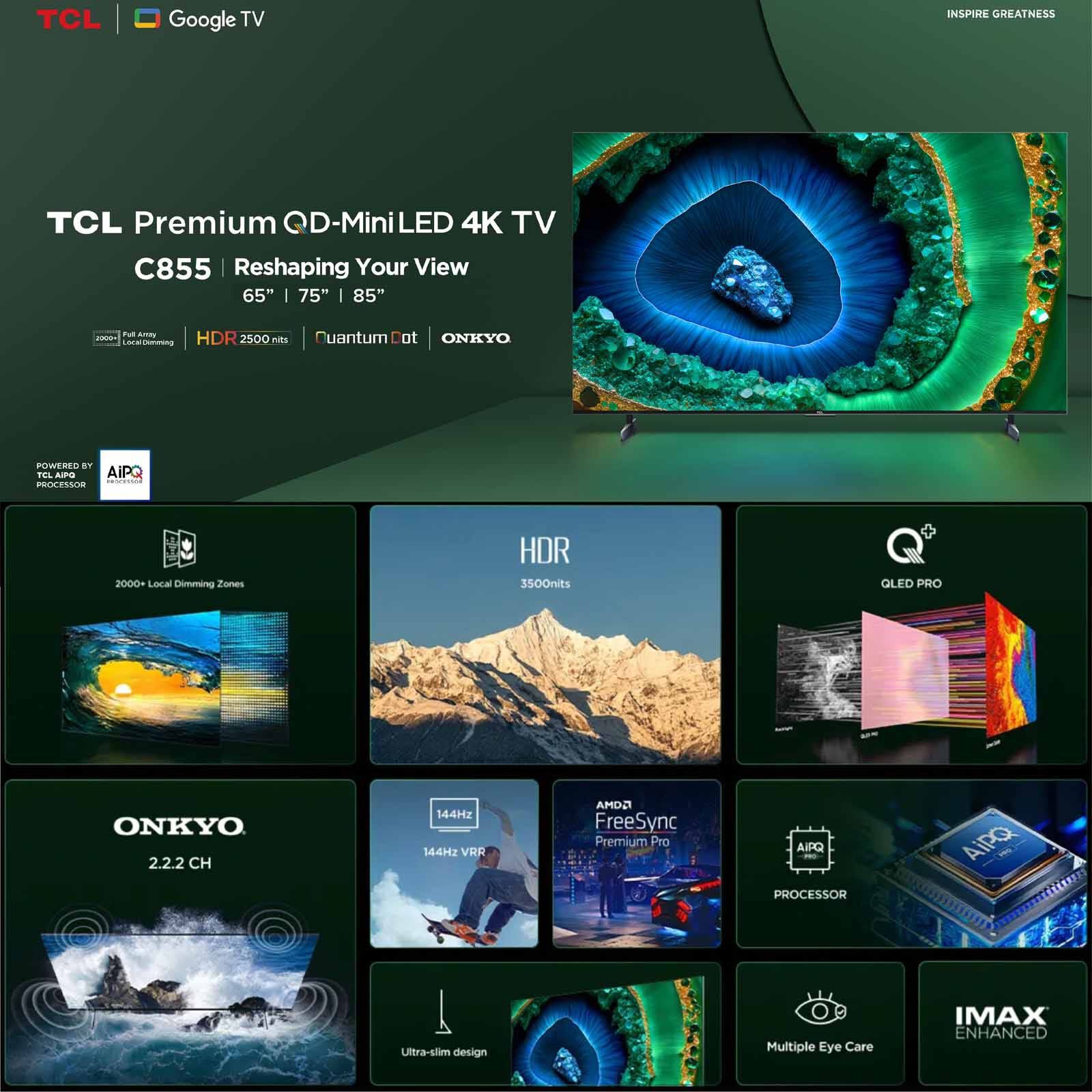 TCL 85 In C855 Premium Qd-mini Led 4k Google Tv 85C855-image 4