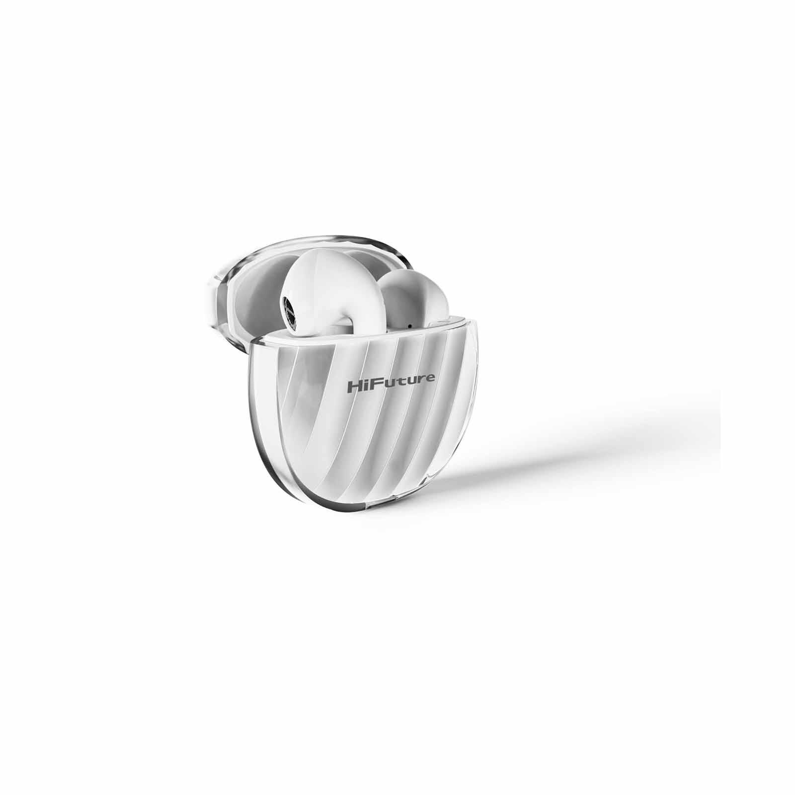 HIFUTURE Flybuds3 - White Tws Earbuds With 4microphones Enc HEF3WH-image 4