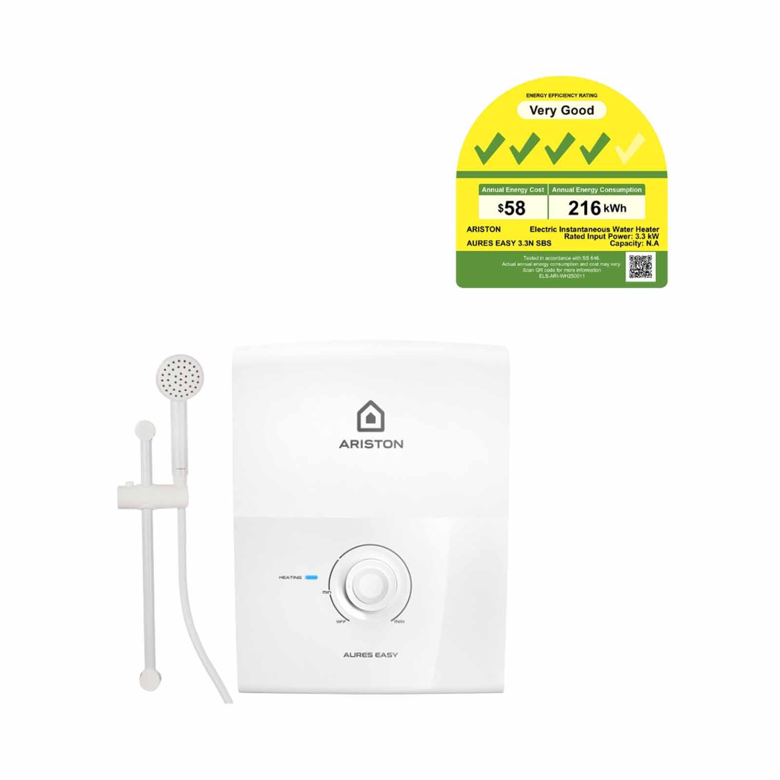 ARISTON Instant Water Heater (easy Maintenance) AURES EASY 3.3N SBS