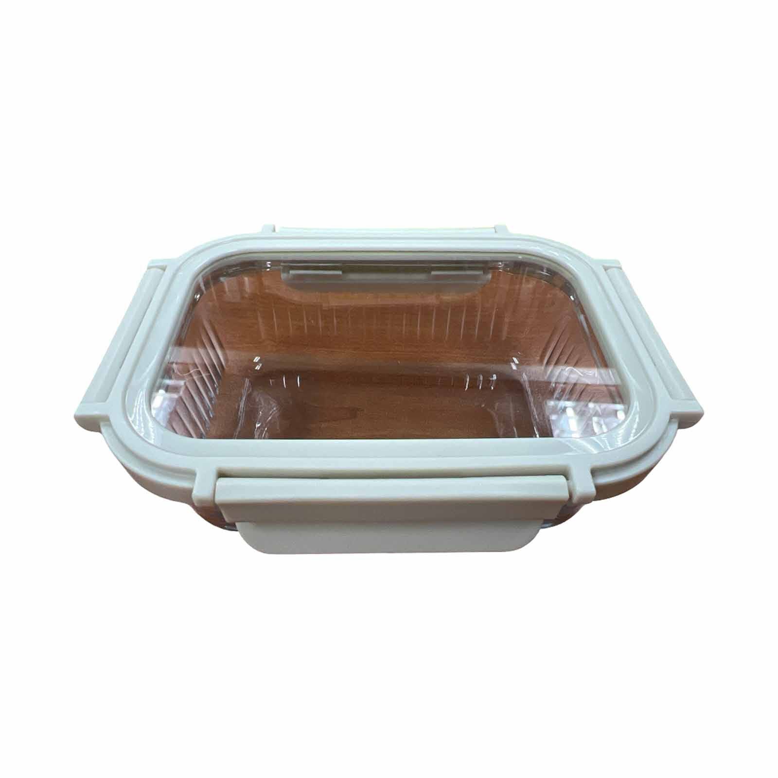 ELEMENTAL High Borosilicate Glass Food Container With Tempered Glass Cover (370ml) 25S370-image null