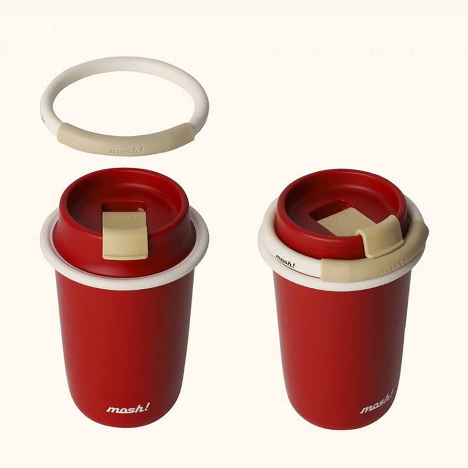 MOSH Latte Tumbler With Straw (480ml) Red DMLS480RD-image 2