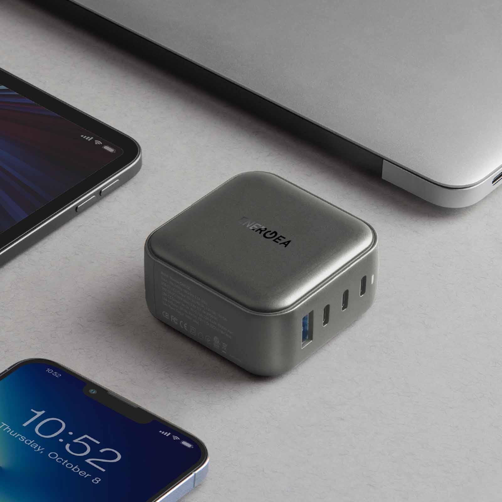 ENERGEA Travelworld Gan100, 3c1a Pd/pps/qc3.0 Wall Charger,100w (us+uk+eu+au) - Gun CHR-TW-GAN100-image 5