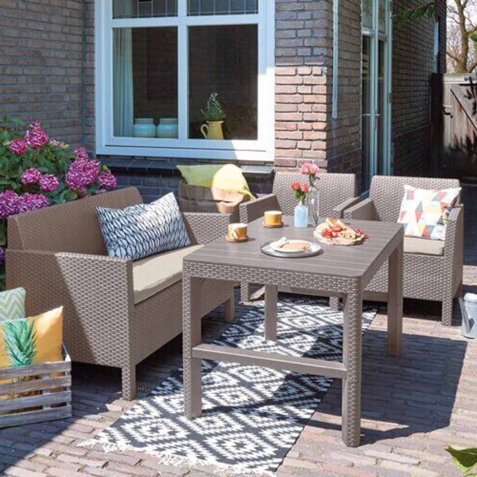 ALLIBERT Orlando 4 Seater Outdoor Sofa Set Cappuccino (exclude Installation) D-AB-39-6525-image 4