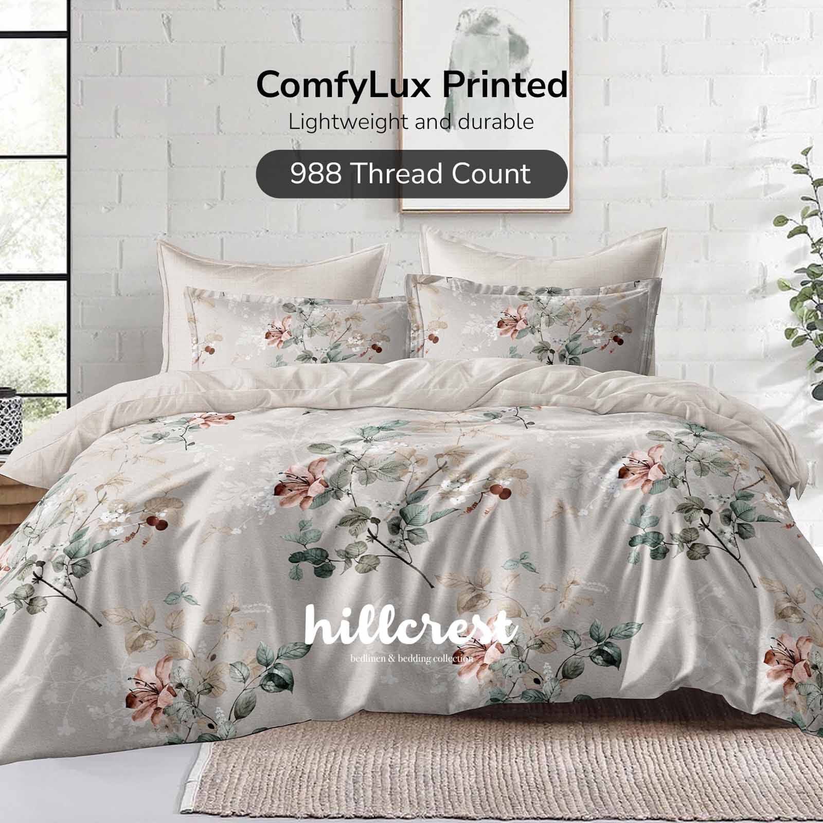 HILLCREST Hillcrest I Comfylux Printed 988tc I Red Whisper Single Fitted Sheet ( Oe ) 7467 - A I S I FS I NEWDAWN-image 1