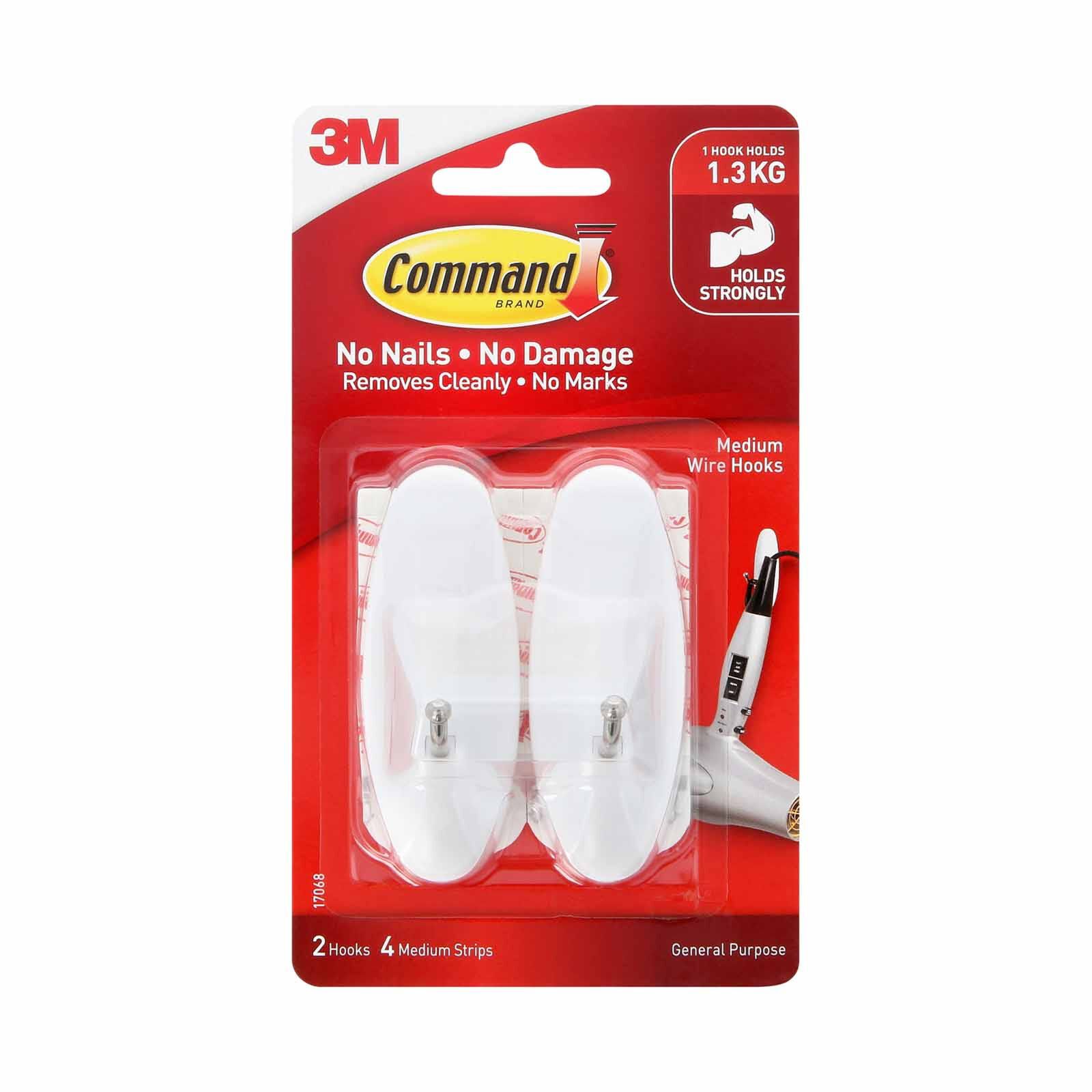 3M COMMAND Medium Hooks & Wire Hooks Special Buy 17068ANZ-image null