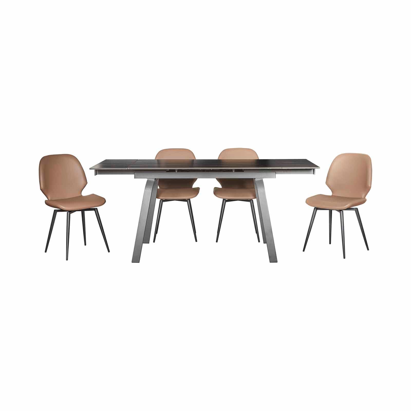 5 Piece Extendable Dining Set NEW HACTON-image 2