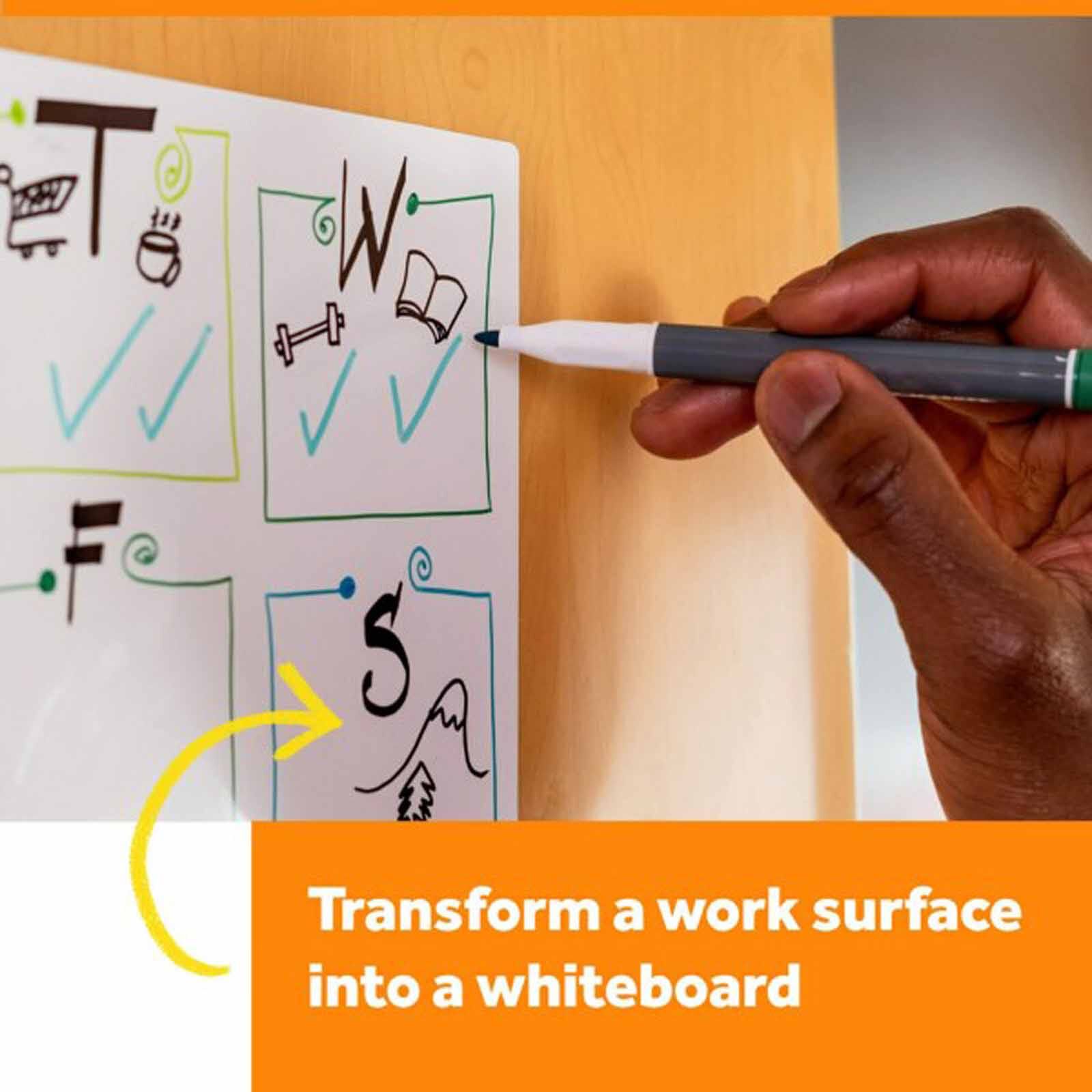 3M SCOTCH Post-it Dry Erase Surface (3 X 2 Ft) 91.44 X 60.96cm 70005292217-image 7