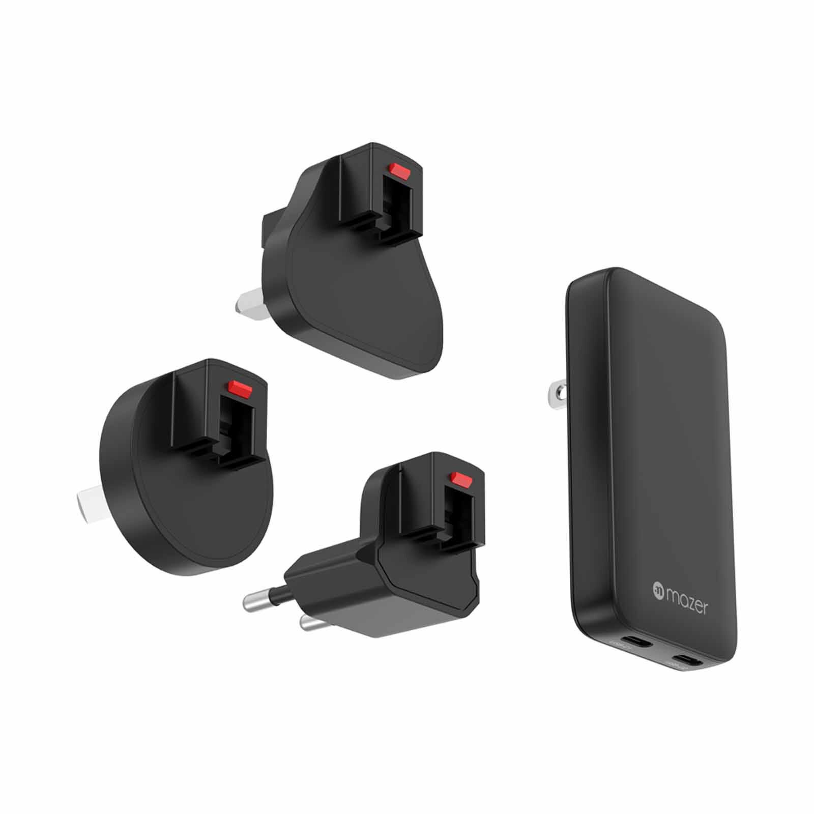 MAZER Prestigegan Pd65w 2c With Travel Plugs - Black M-G65SLIM2C-BK