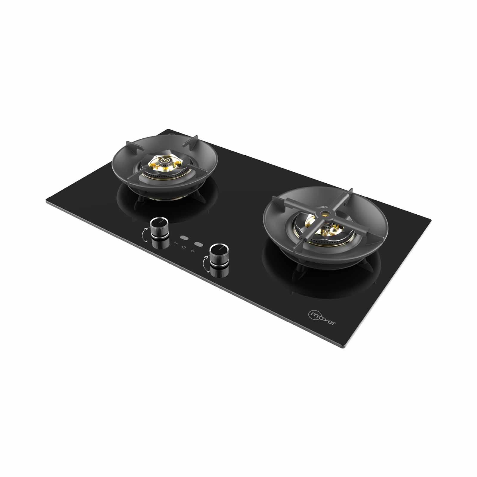 MAYER 78cm 2 Burner Gas Hob - Glass Black (lpg/pub) (exclude Installation) MMGH278HI-image 2