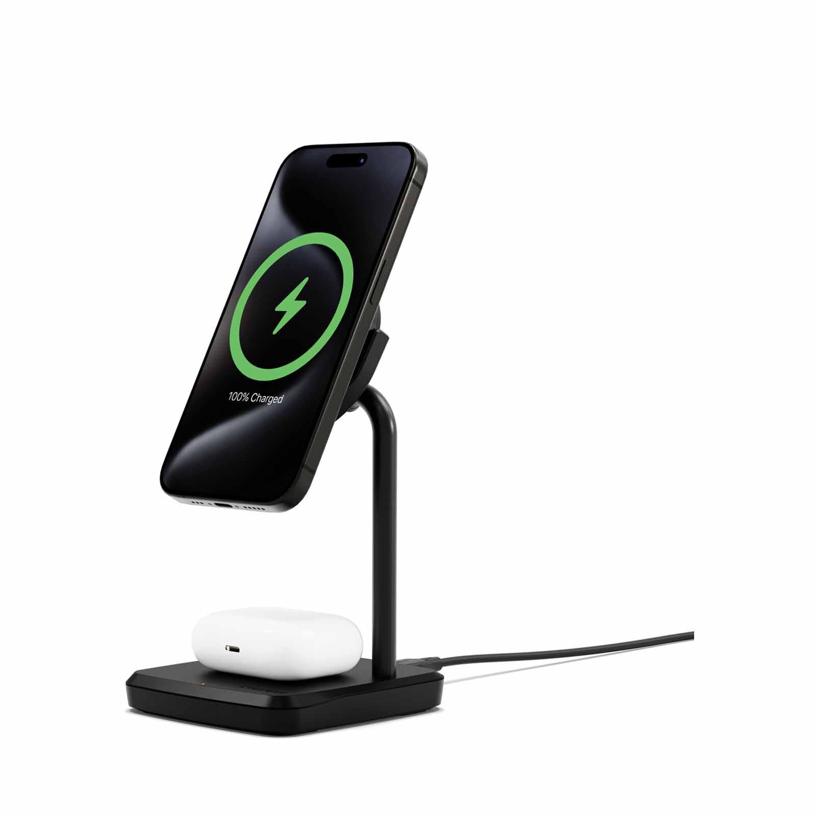 CYGNETT Chargebase 2-in-1 Magnetic Qi2.0 Wireless Charger - Black CY5098BUNCP-image 6