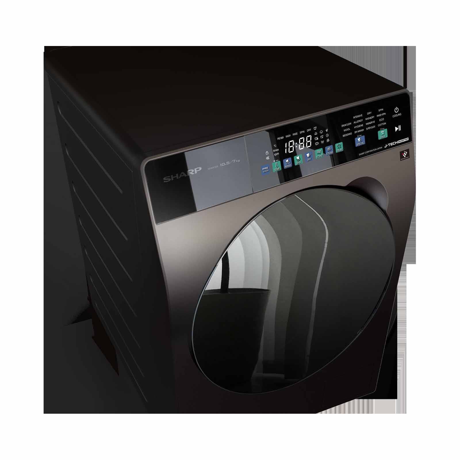 SHARP Front Load Washer/dryer (12.5kg/8kg) - Dark Grey ES-FW12D8PAS-image 3