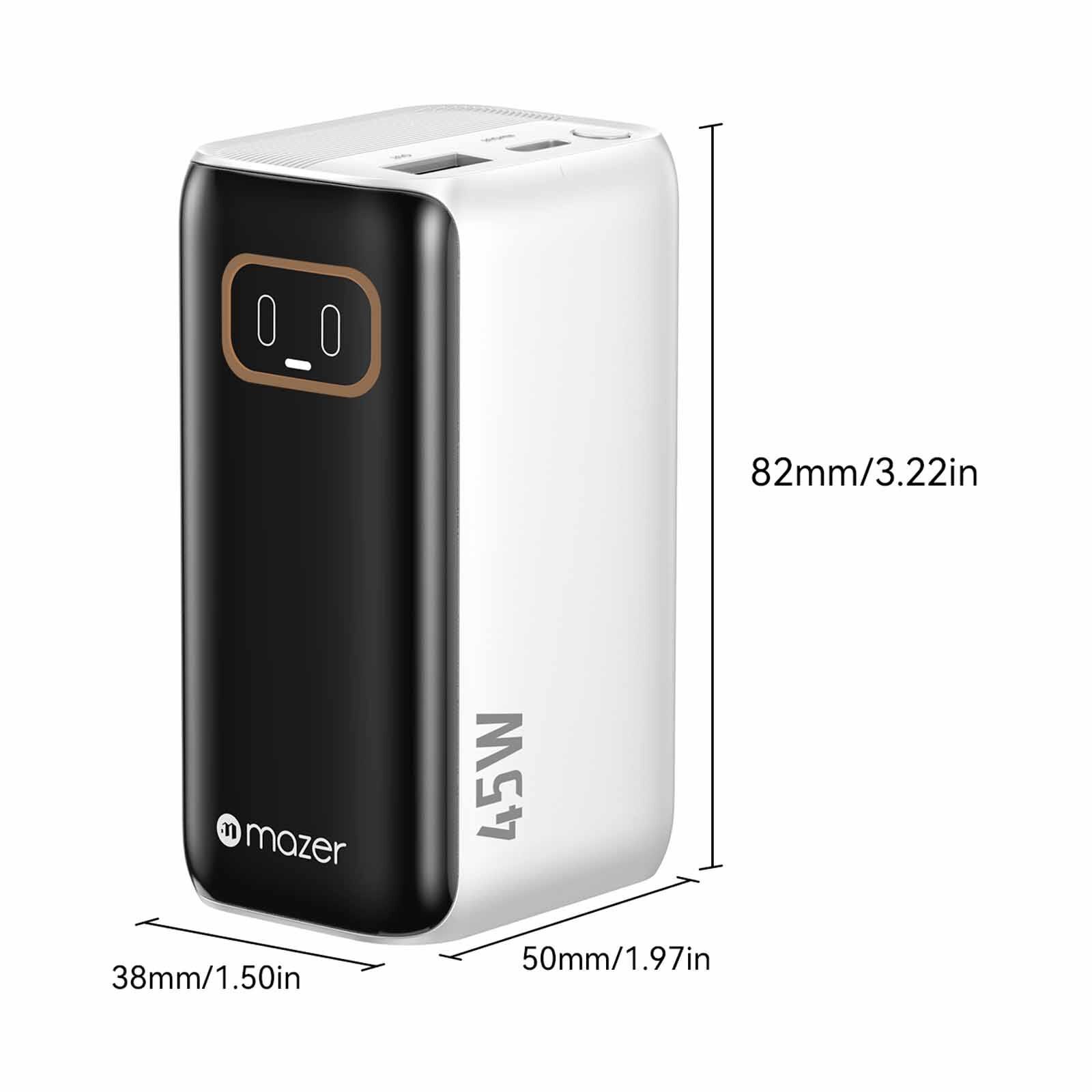 MAZER Powercharge Rlink 10,000mah/pd45w With Built-in Retractable C-cable Powerbank - Silver M-AI-PC45R10-V7-SV-image 8